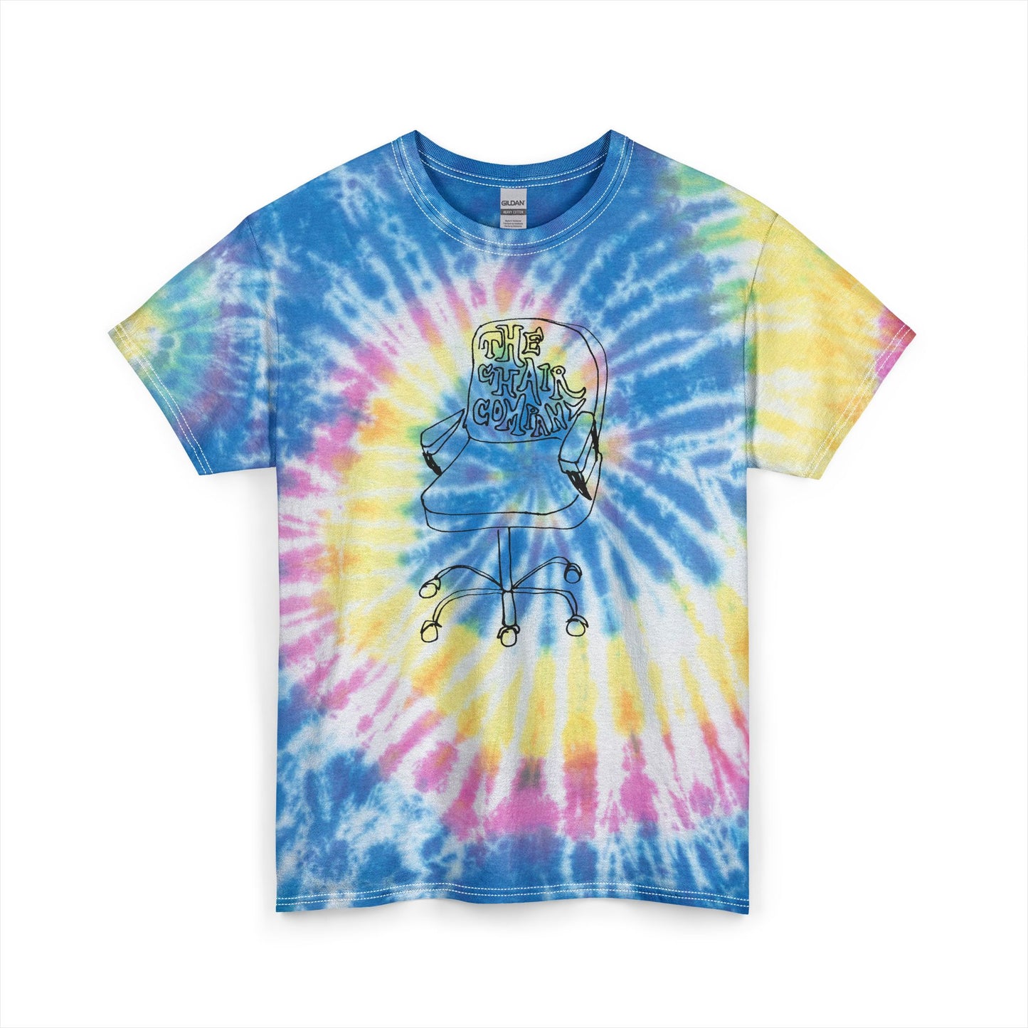 chair company sketch tie dye tshirt