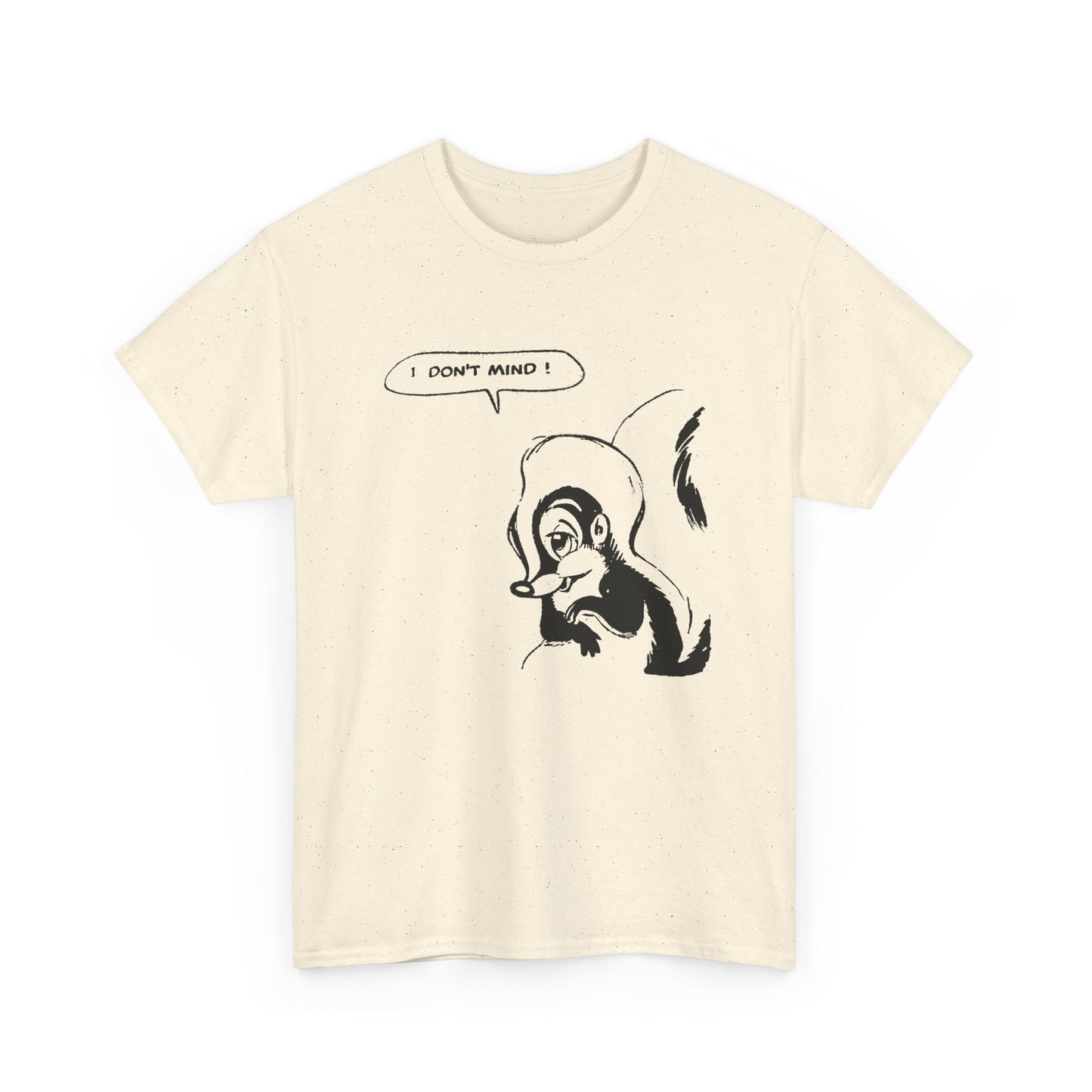 i don't mind cartoon skunk flower from old comic book tshirt