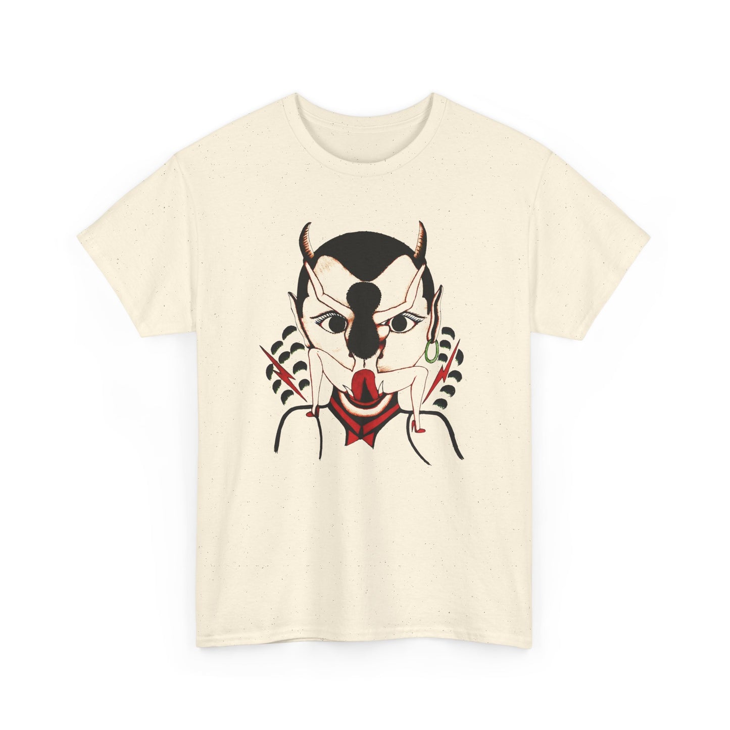 mid century untitled (devil and consort) rosie camanga illustration edit tshirt