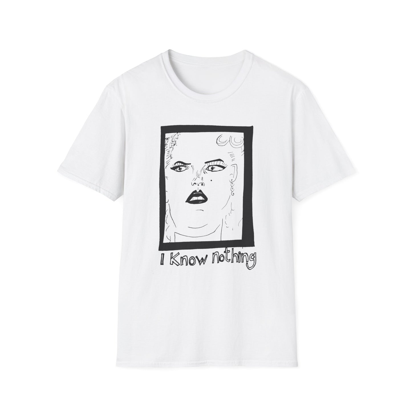 anna nicole smith drawing on a tshirt