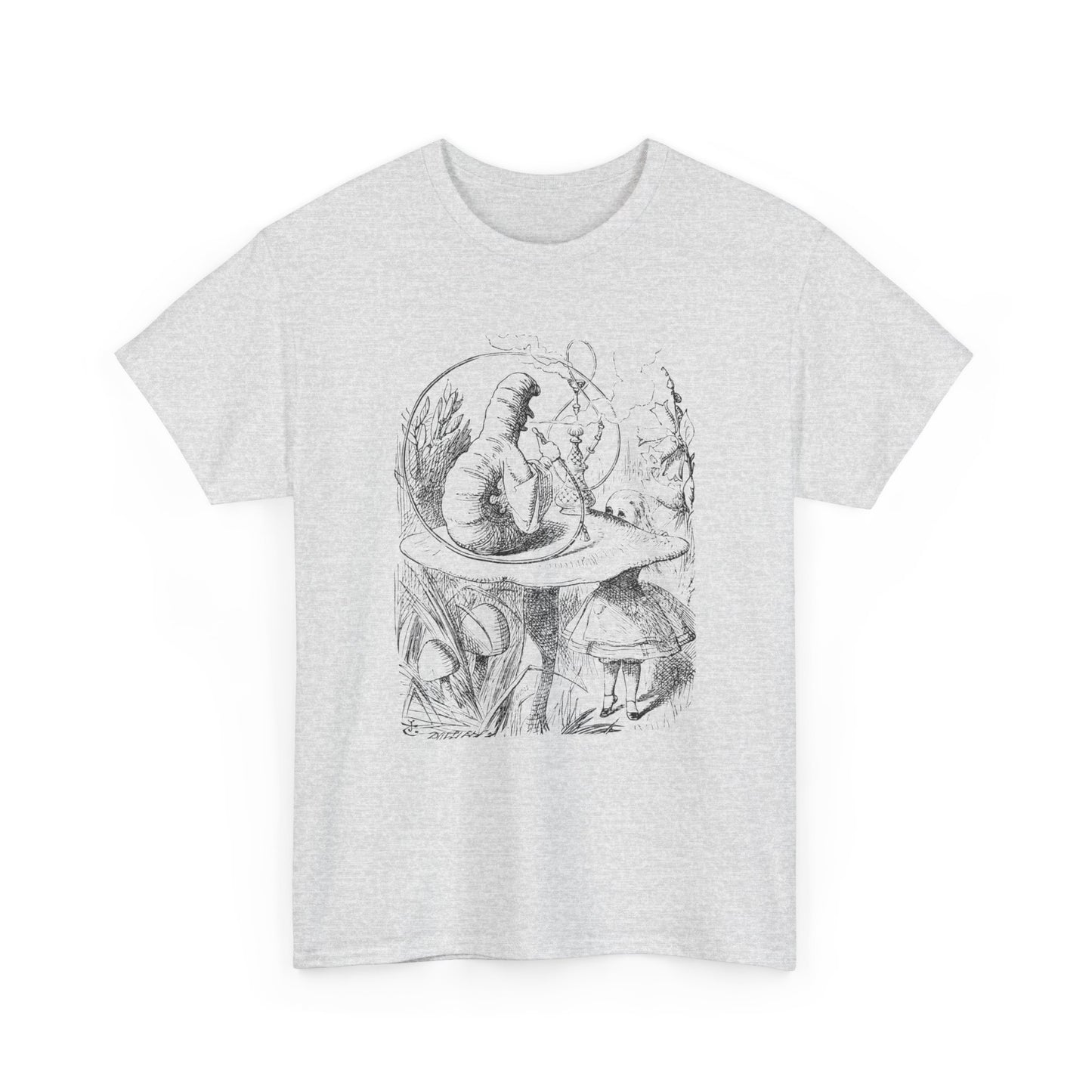 1865 alice's adventures in wonderland illustration by john tennial caterpillar tshirt