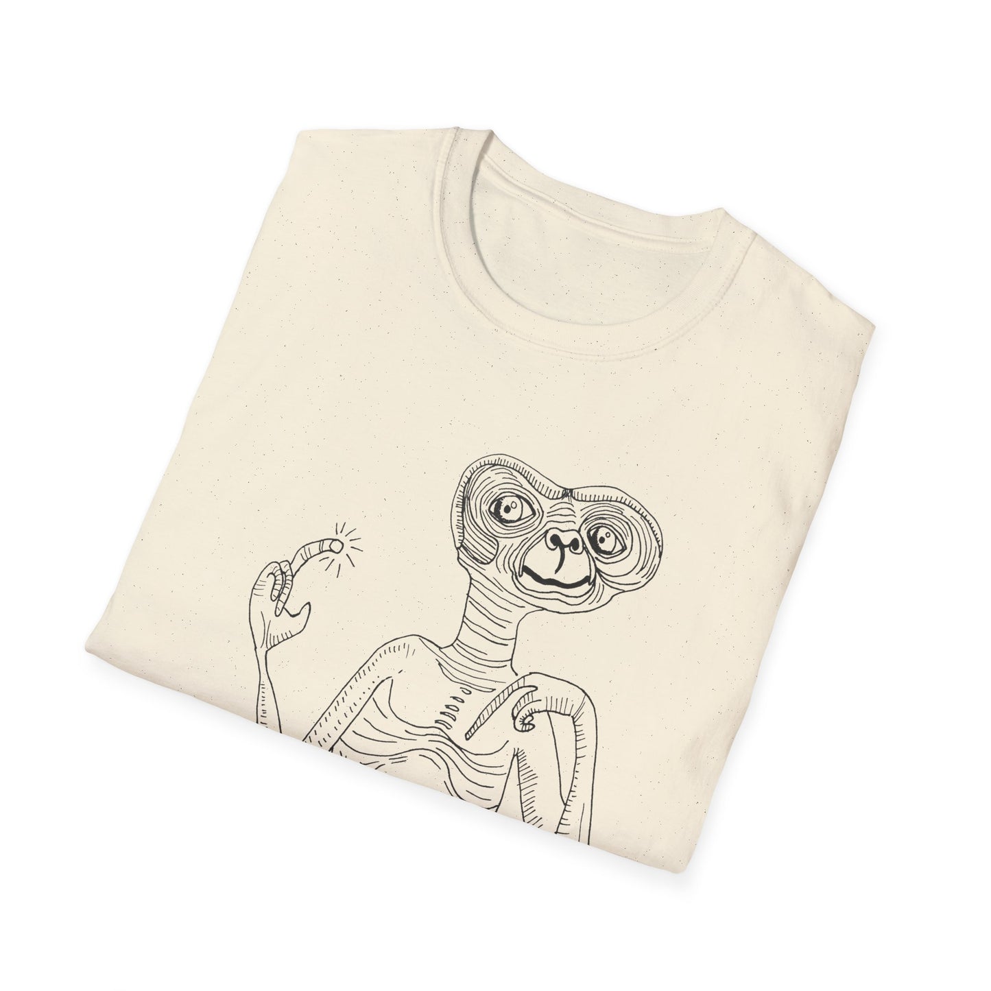 original drawing E.T the extraterrestrial on a tshirt