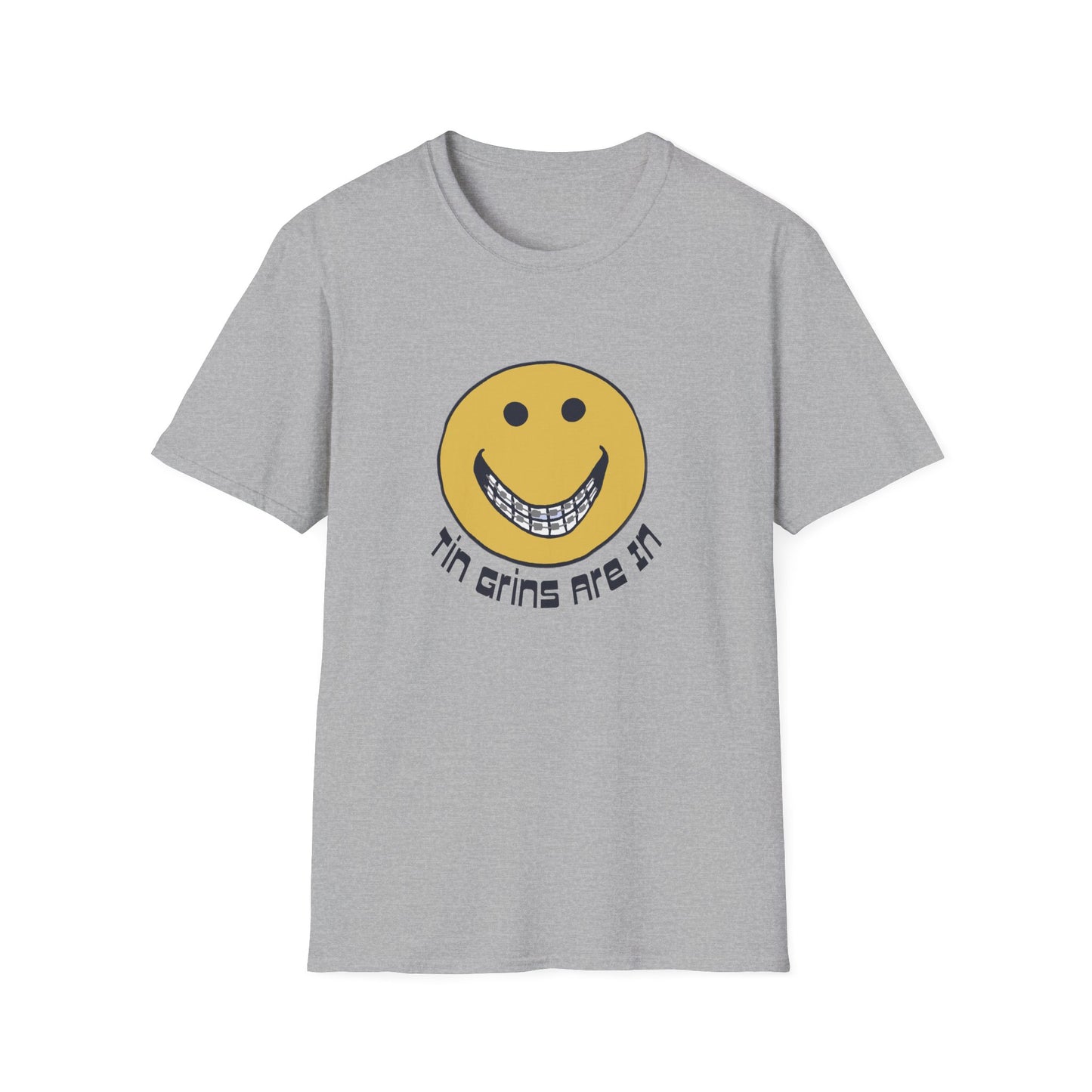 vintage tin grins are in 1970s design tshirt