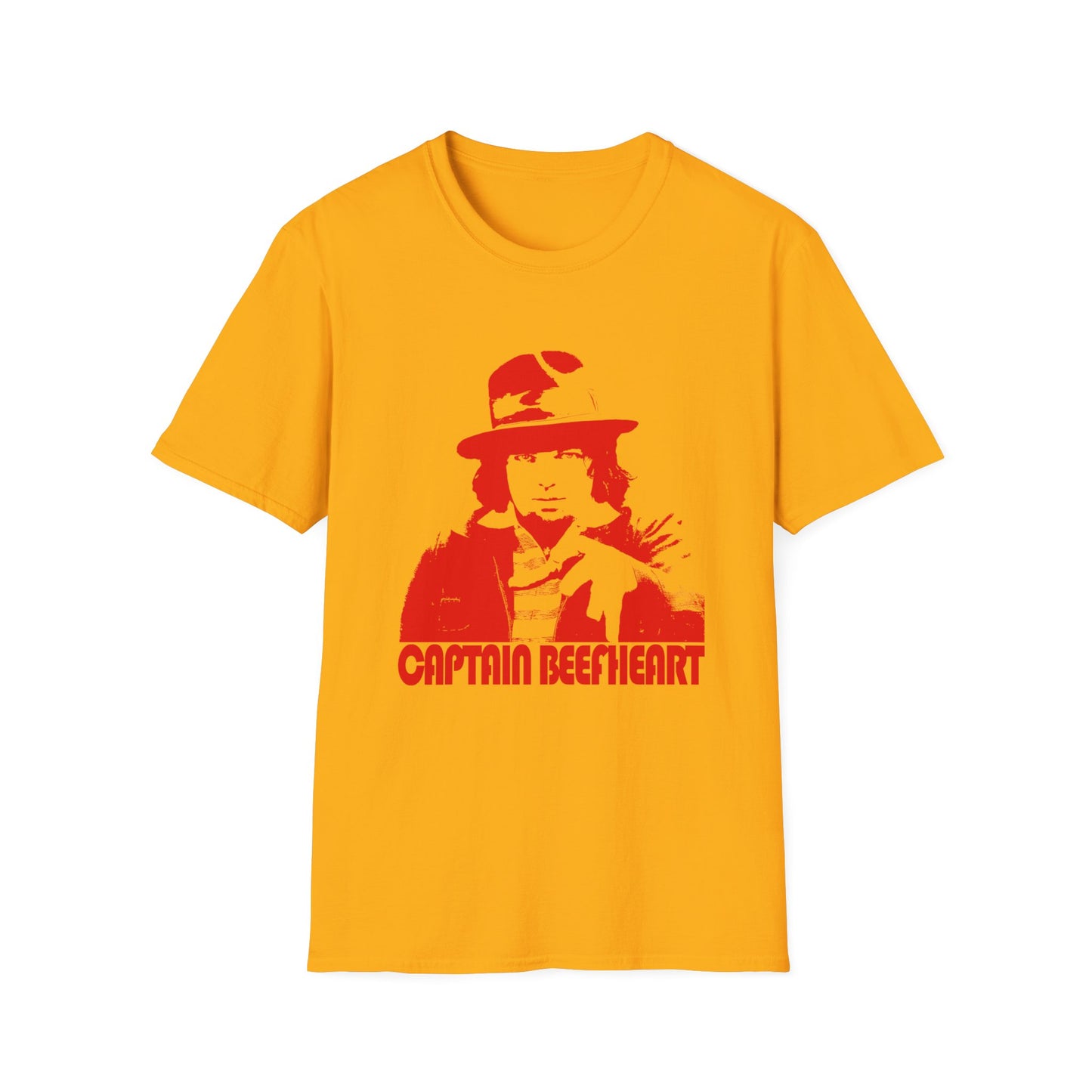 captain beefheart without the trout mask red stencil tshirt