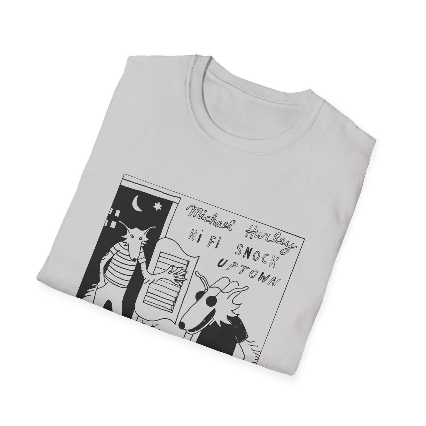 michael hurley 1972 hi fi snock uptown album in stencil tshirt