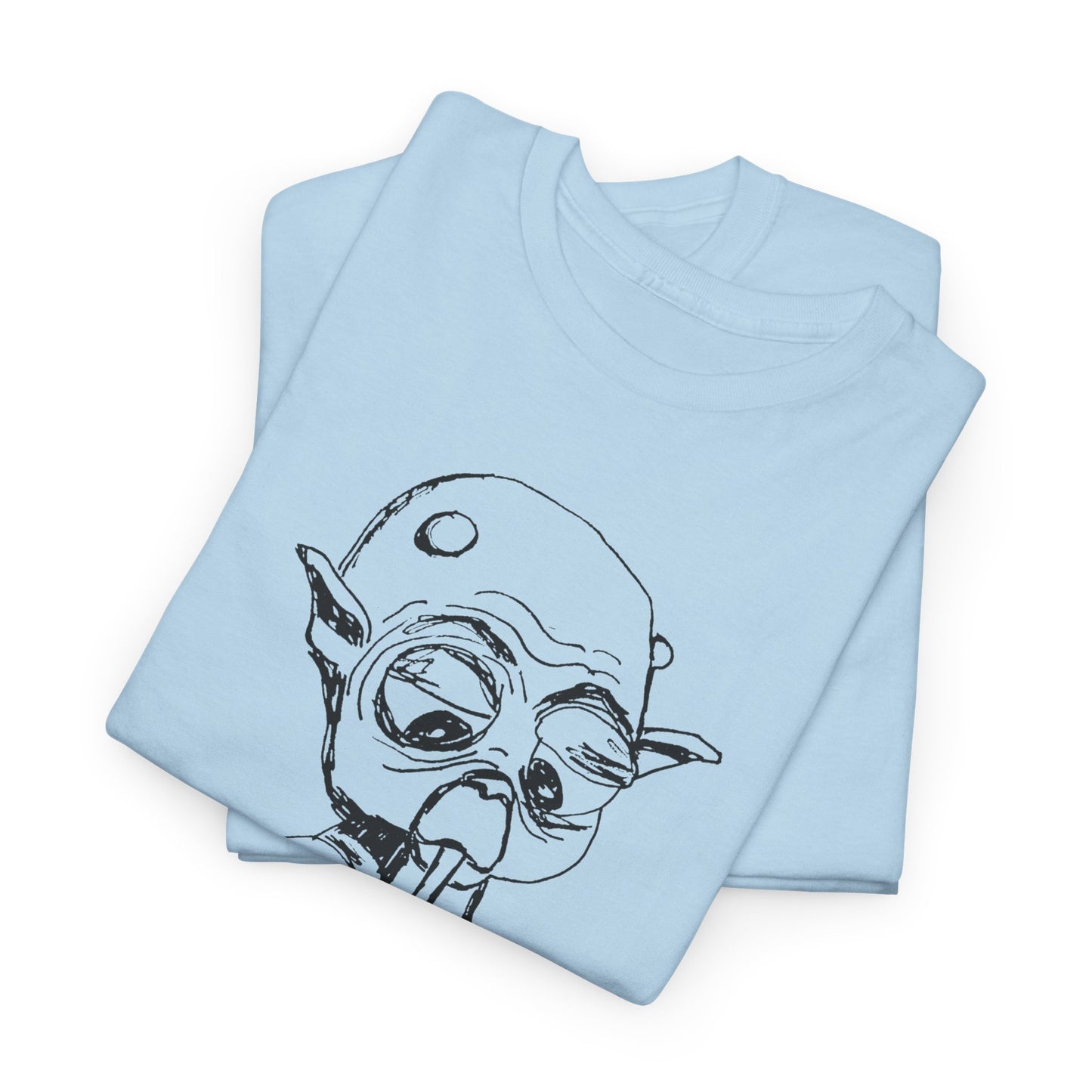 mysterious alien creature (MAC) drinking cola original sketch tshirt