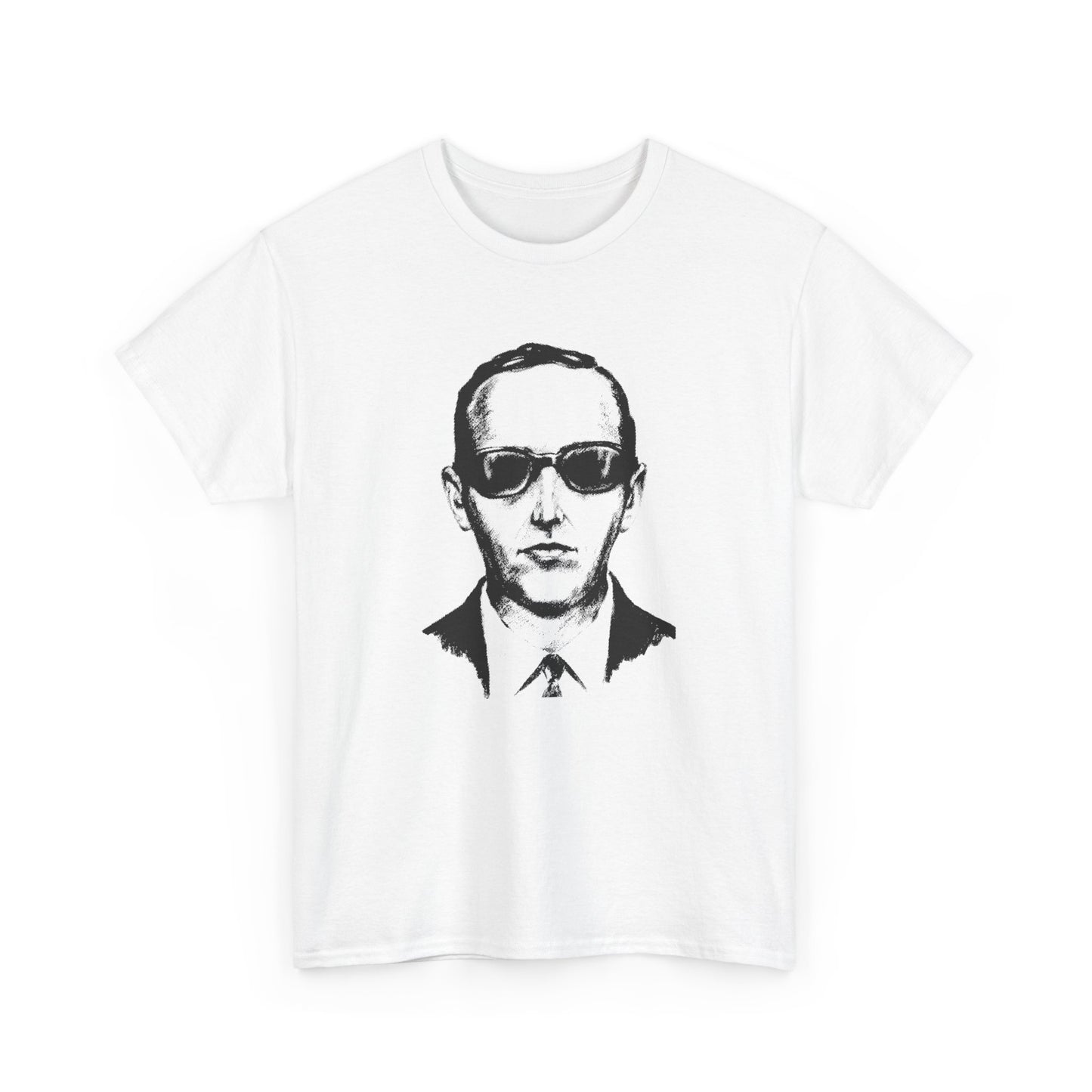 d.b. cooper fbi sketch large head tshirt