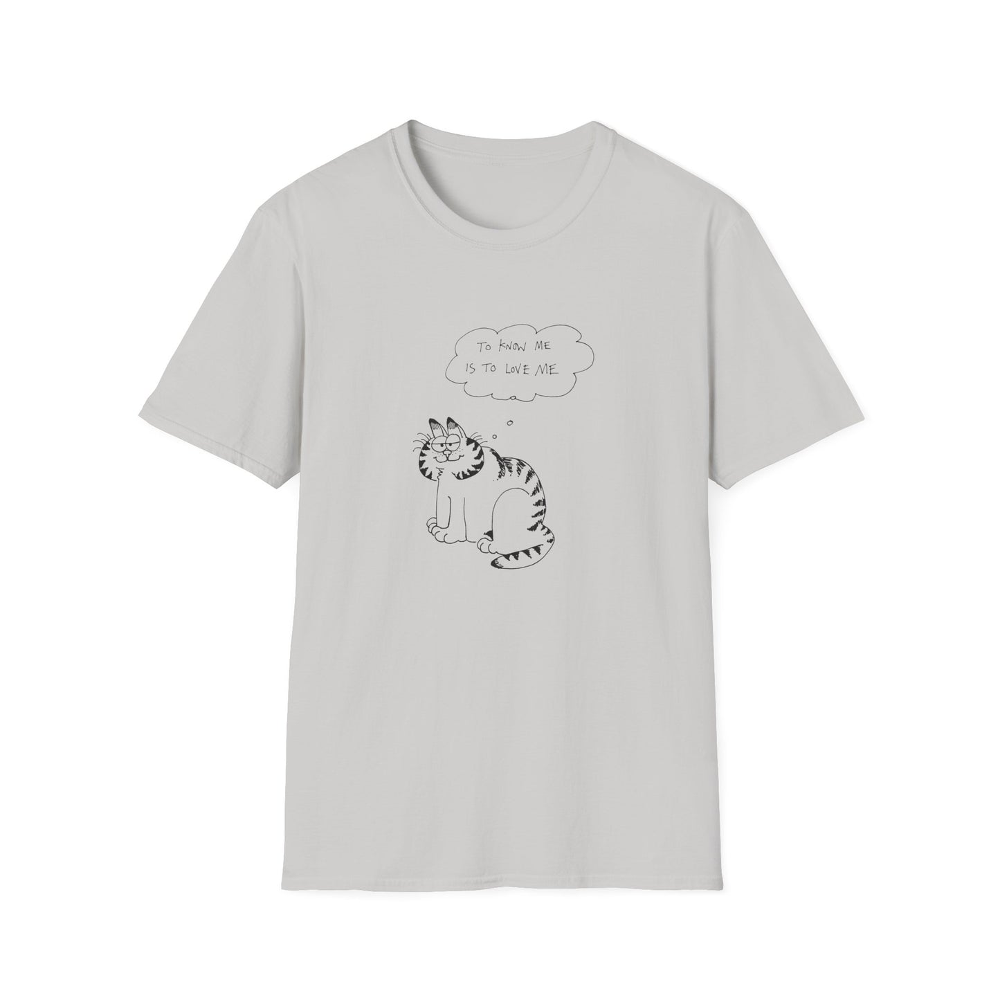 original drawing garfield fan art to know me is to love me tshirt
