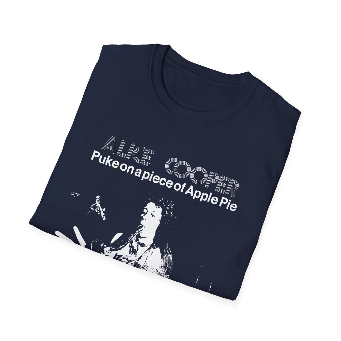 alice cooper puke on a piece of apple pie bootleg from detroit show 1971 tshirt