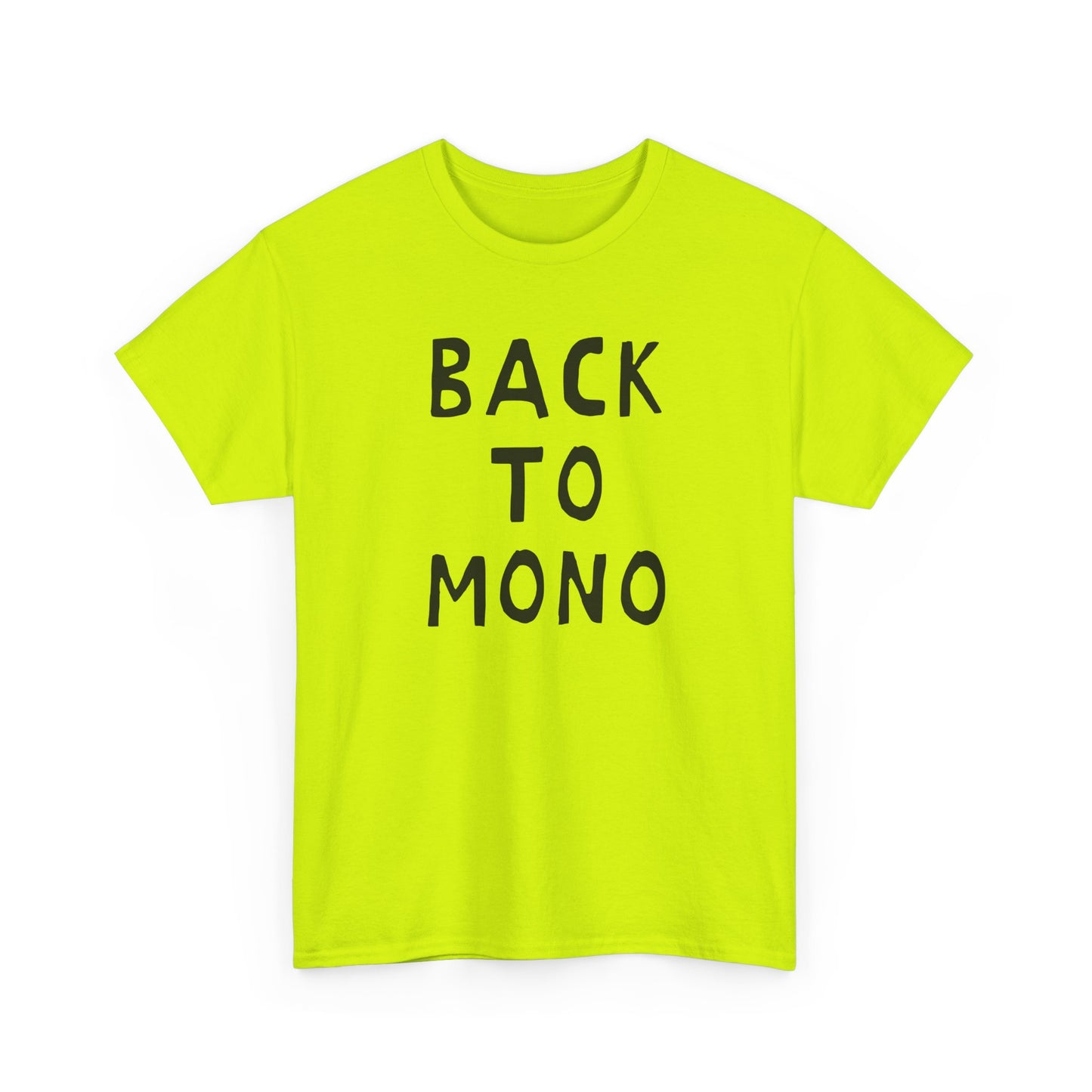 back to mono hand drawn font tshirt