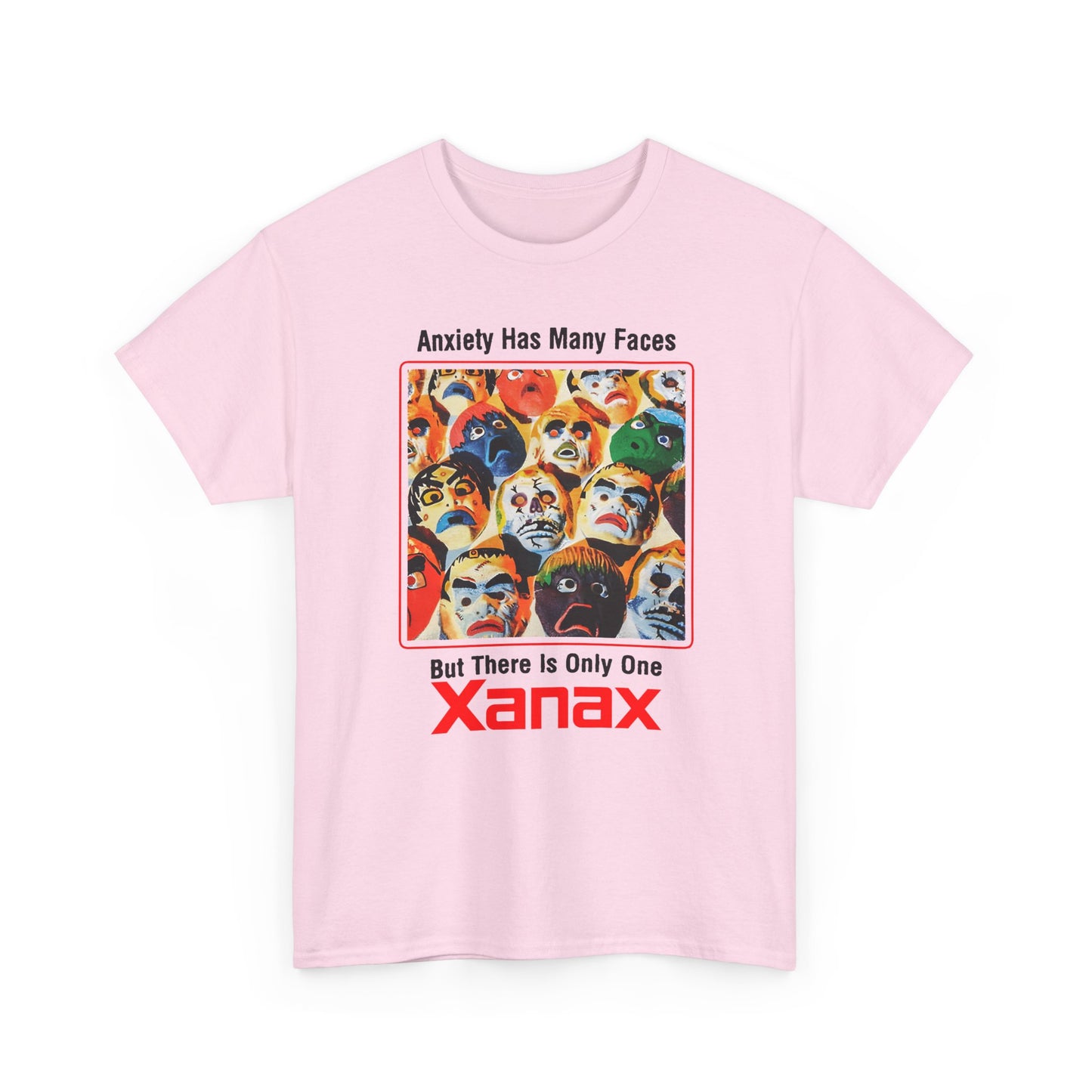 vintage xanax anxiety has many faces but there is only one tshirt
