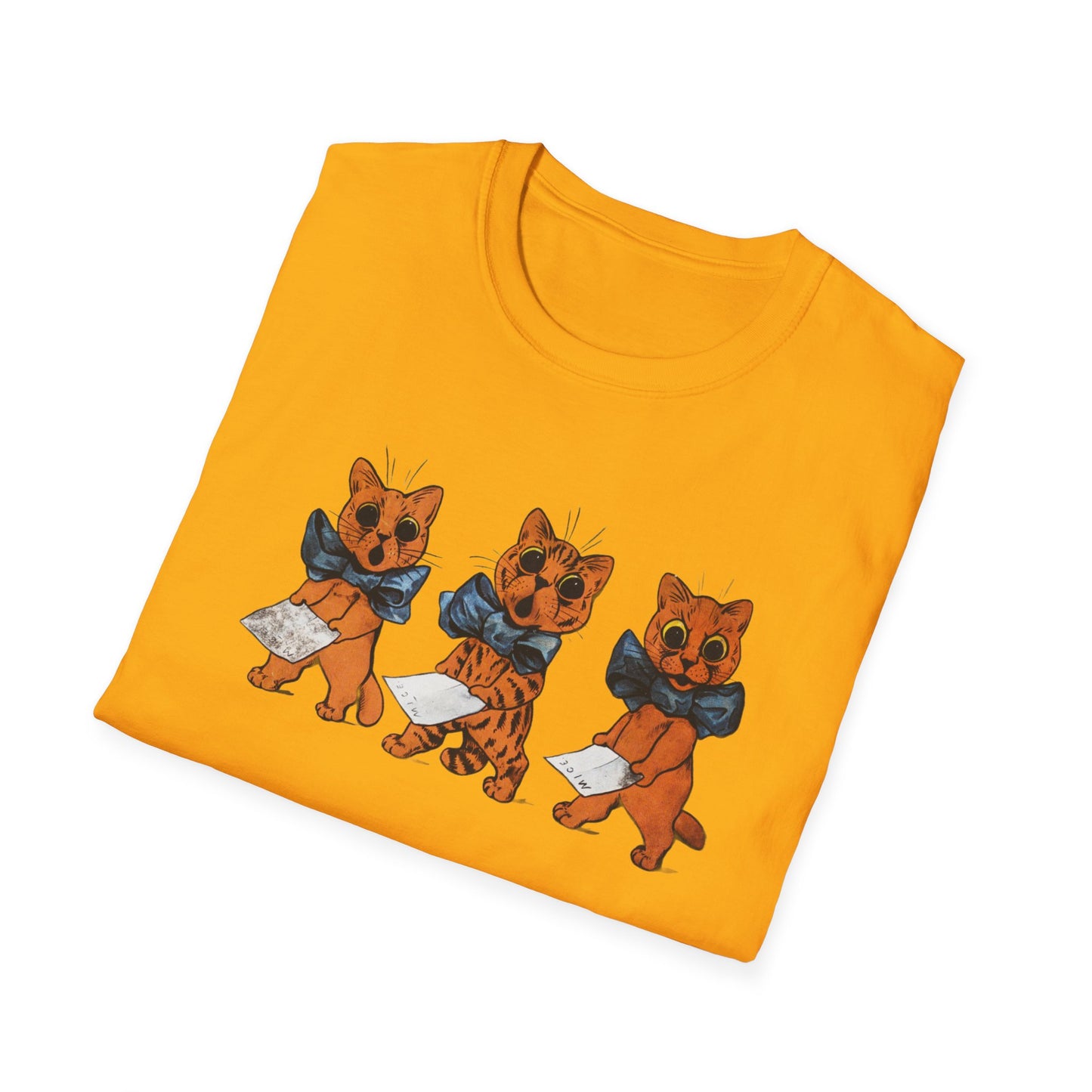 louis wain famous tenors colored lithograph reproduction tshirt