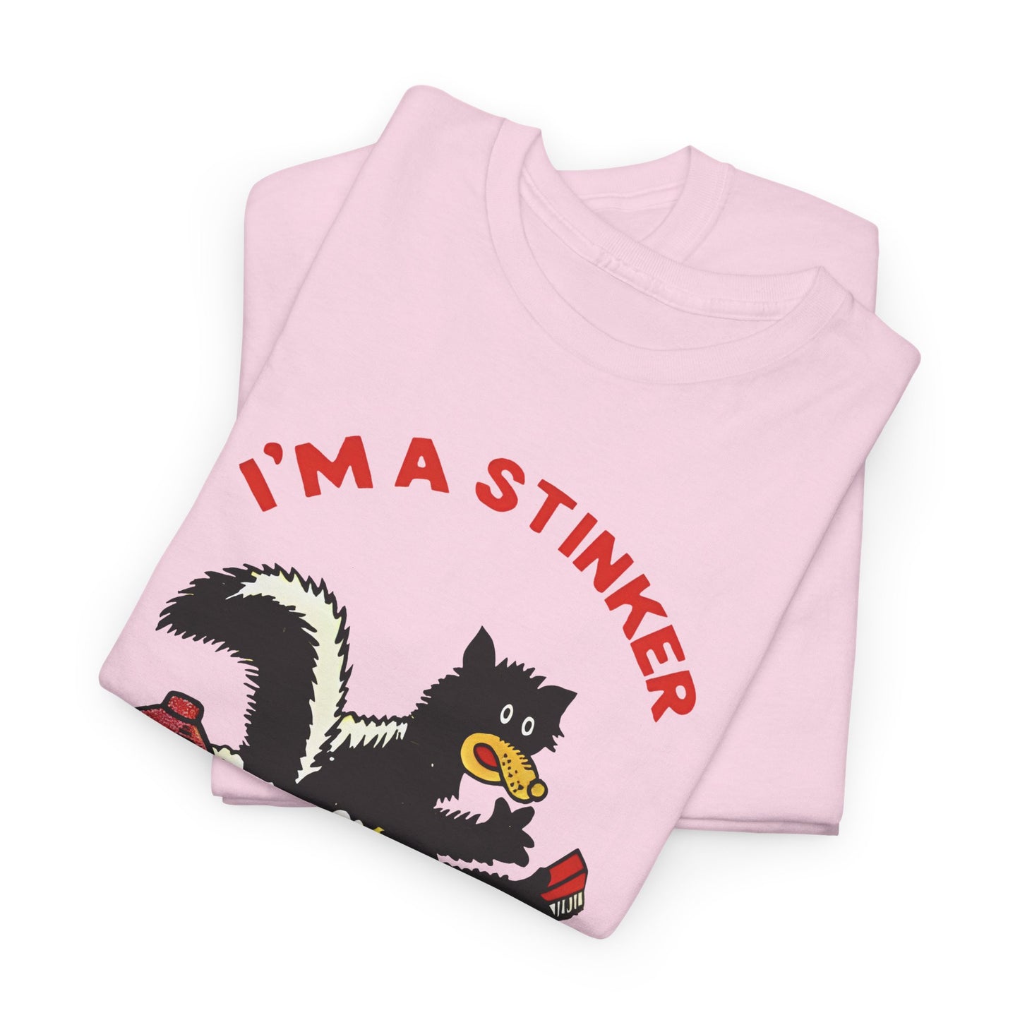 1960s skunk in bath i'm a stinker reproduction tshirt