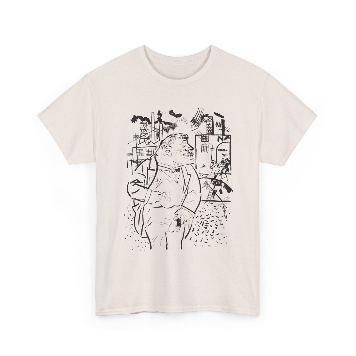 1921 geroge grosz sketch "i shall exterminate everything around me that restricts me from being the master" tshirt