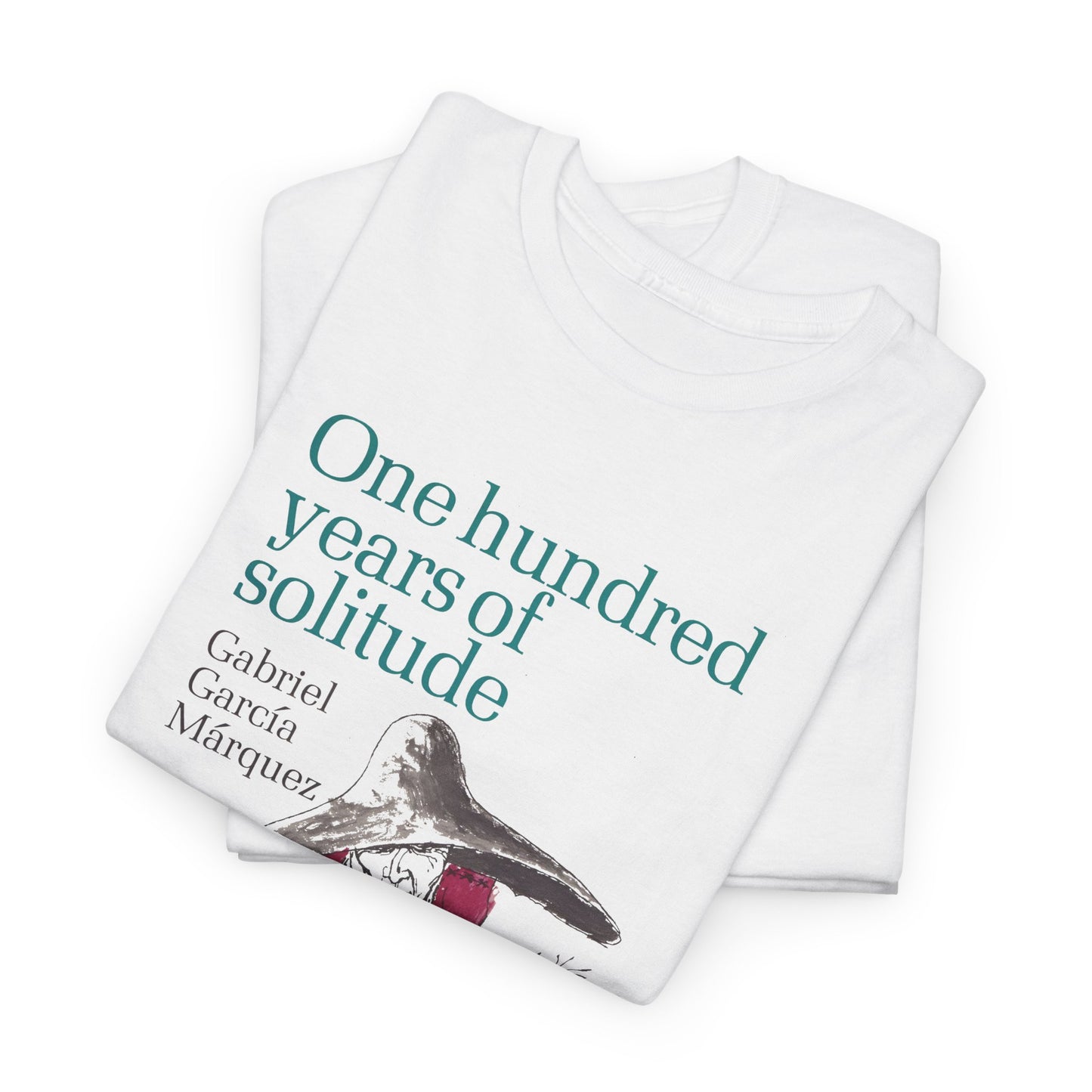 1967 gabriel garcía márquez "one hundred years of solitude" book cover tshirt