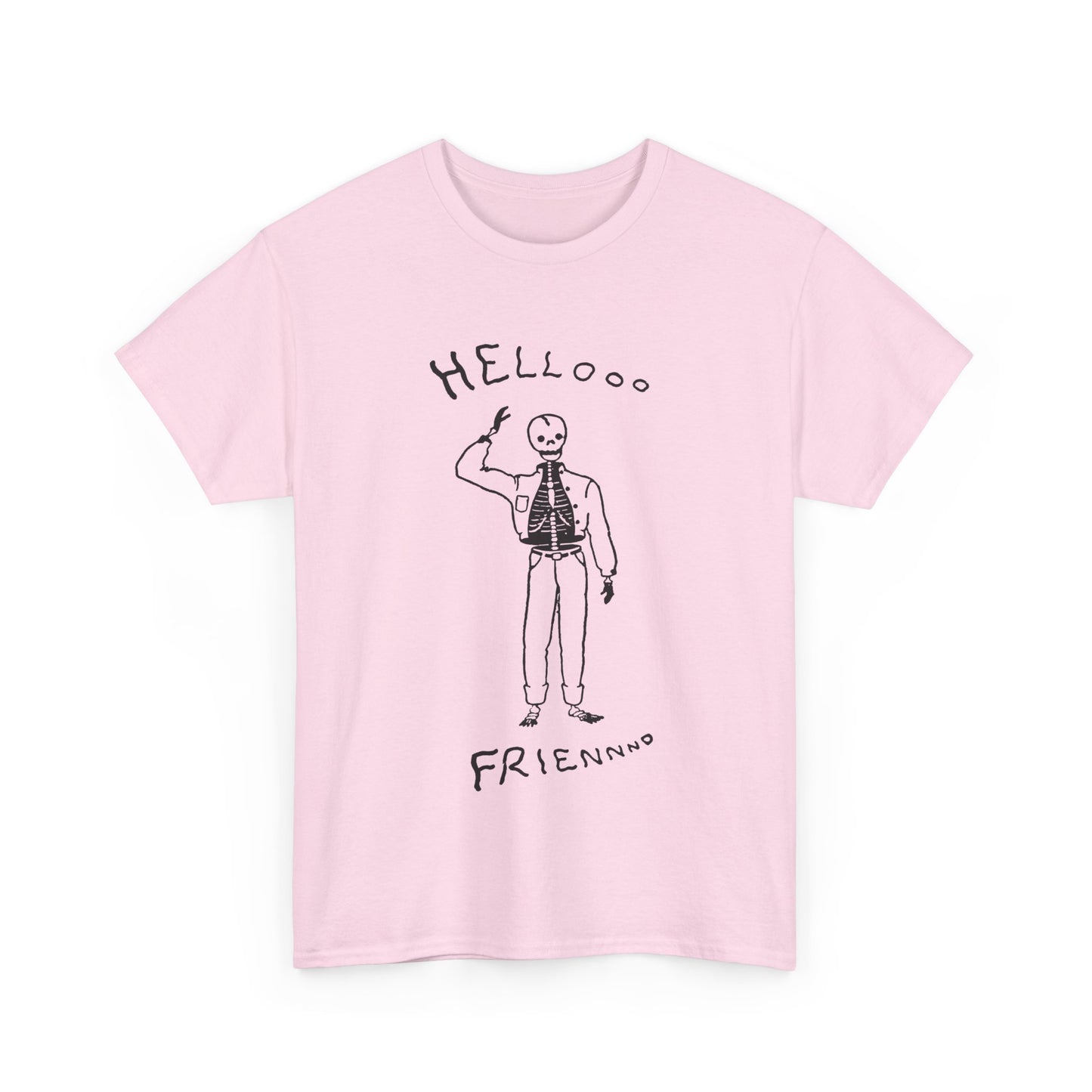 1953 the friendly skeleton illustration from the albuquerque journal reproduction tshirt