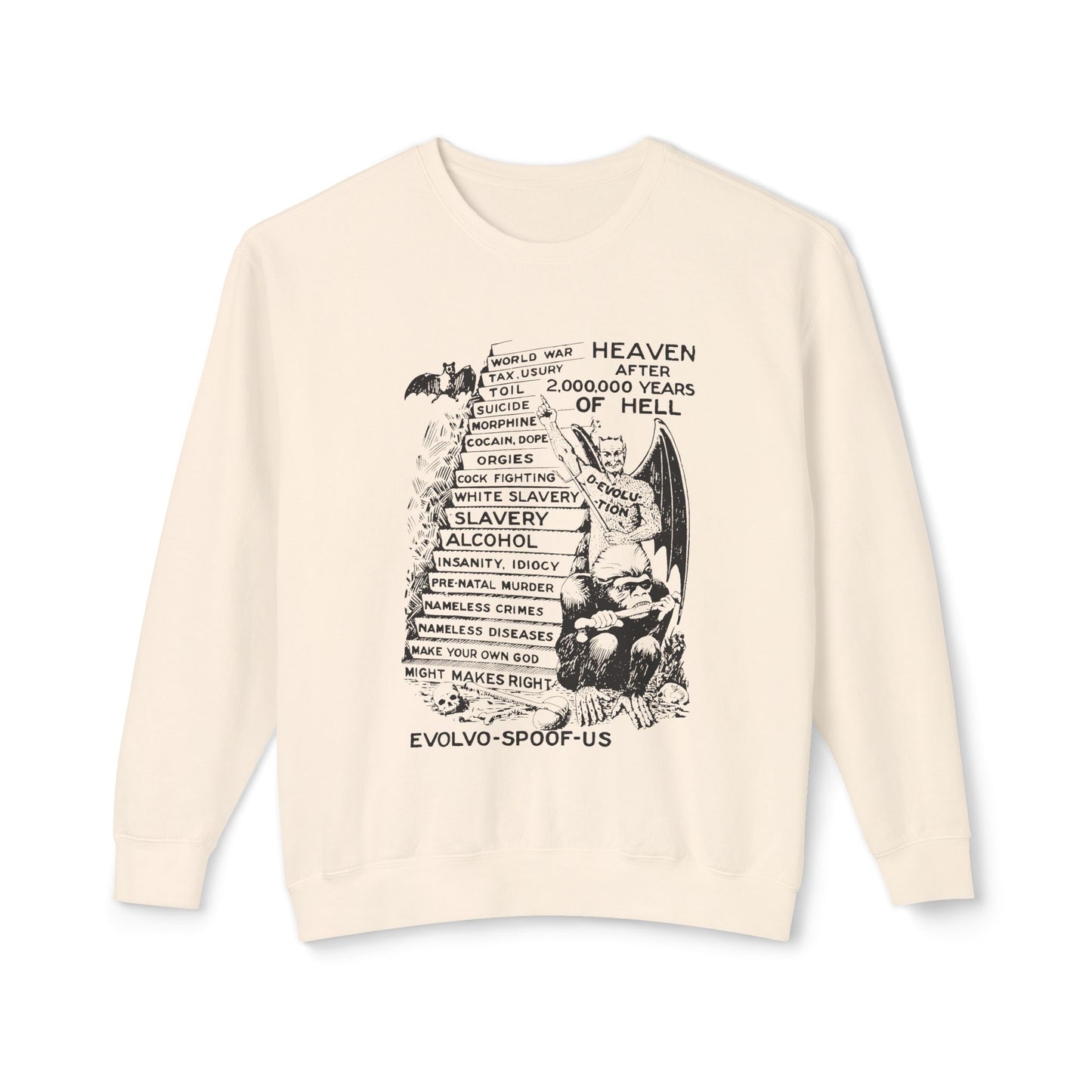 jocko-homo heavenbound b. h. shadduck 1925 religious pamphlet page six 100% cotton sweatshirt