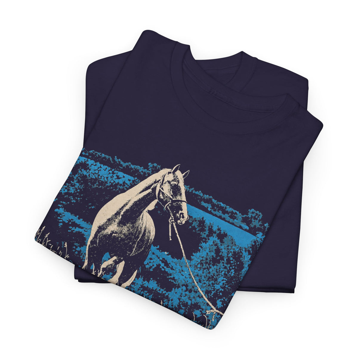 duotone horse graphic from a '70s ranching magazine tshirt