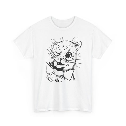 rare louis wain cat sketch custom edit tshirt