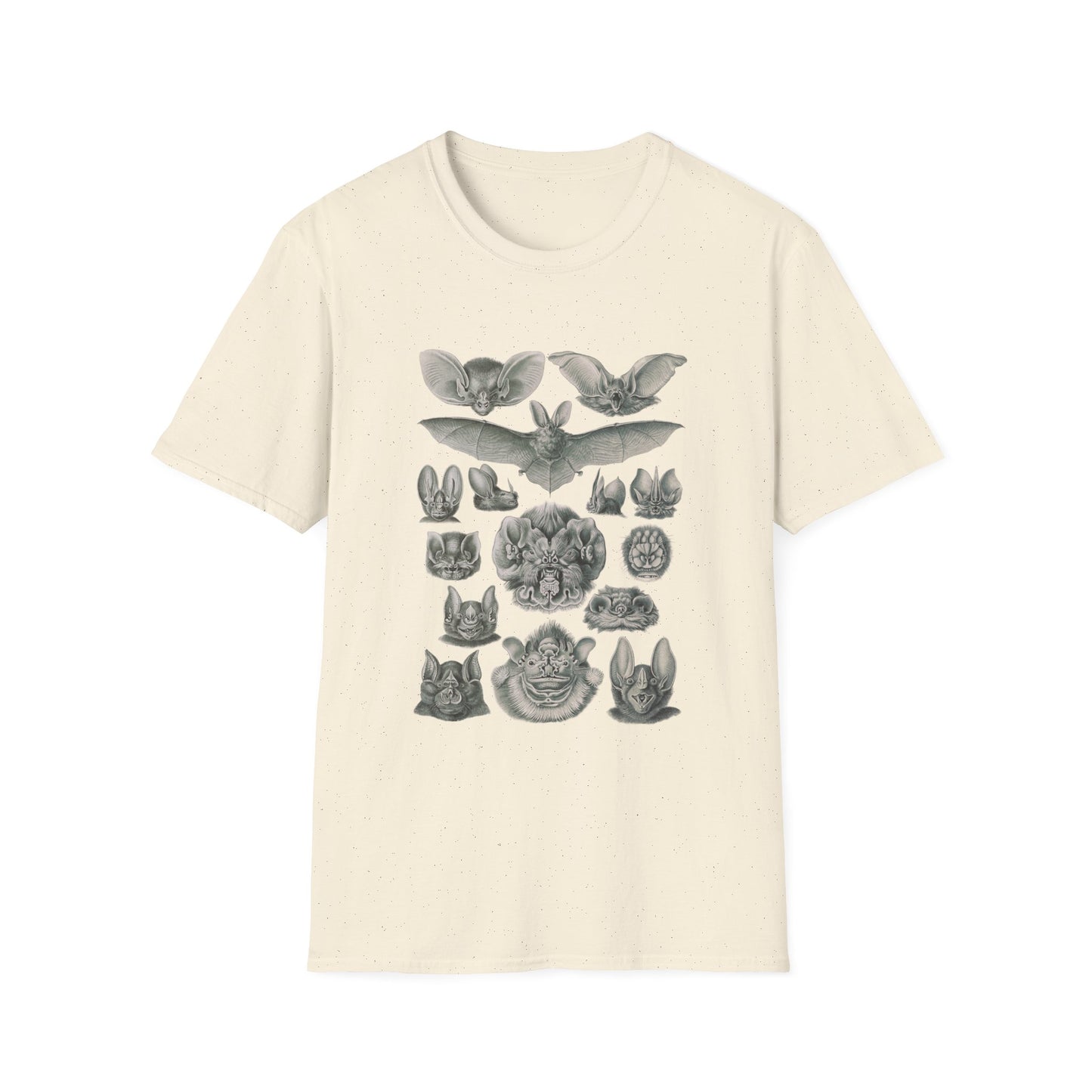 1904 chiroptera (fledertiere) bata print by adolf giltsch after sketch by ernst haeckel from art forms of nature tshirt