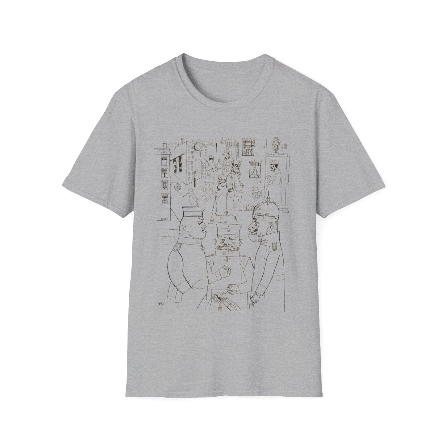 1919 george grosz lithograph "the pimps of death" tshirt