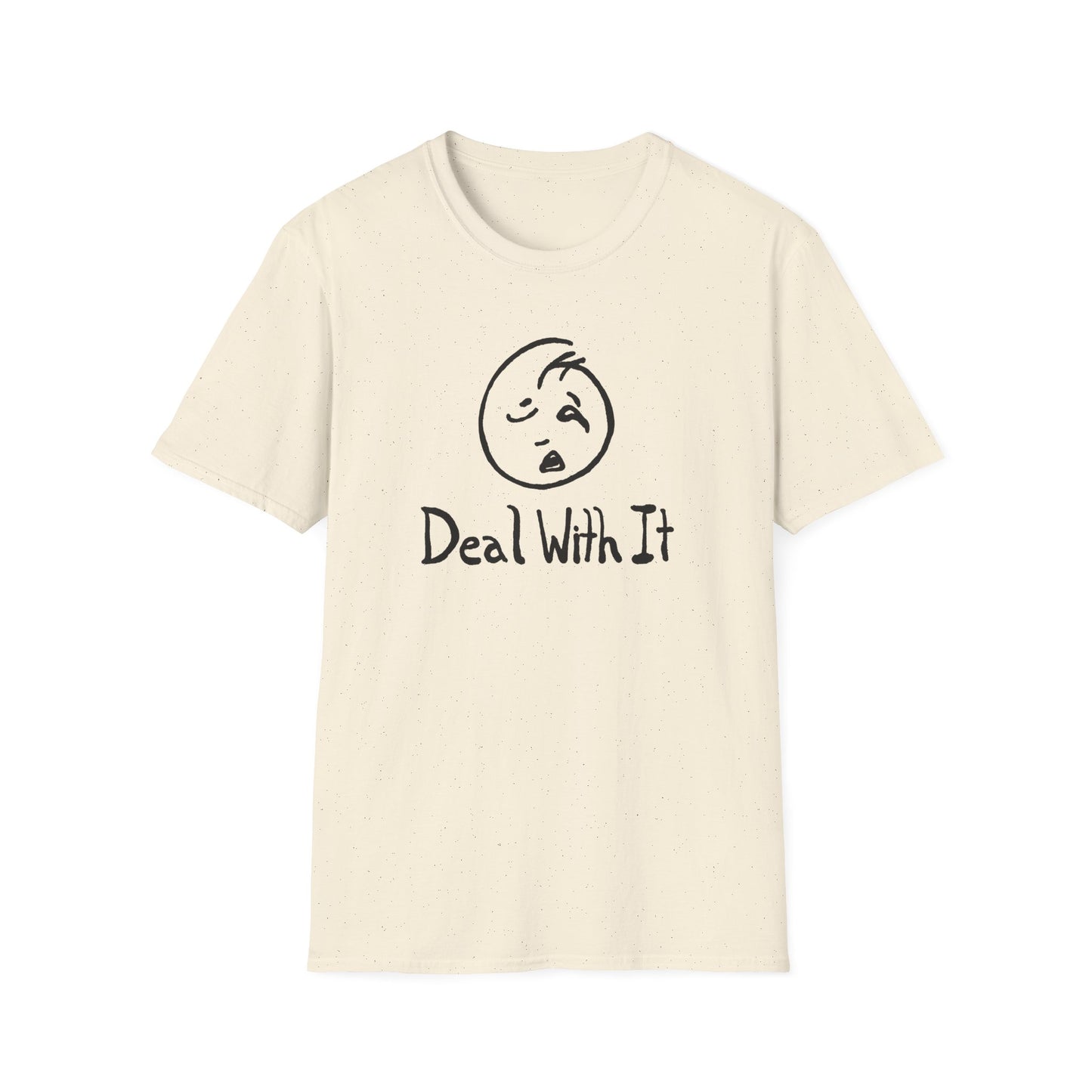 deal with it weird sad guy tshirt