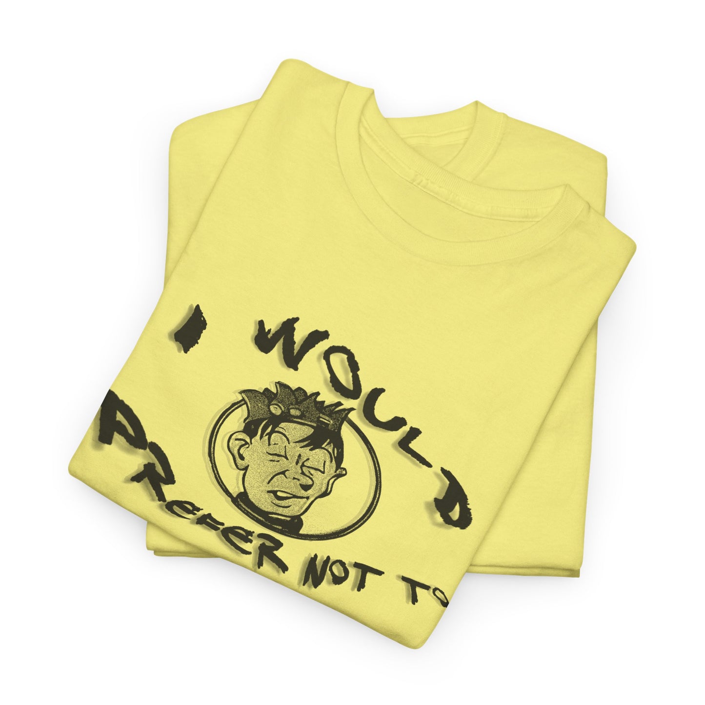 bartleby the scrivener and souphead jones mashup I would prefer not to tshirt