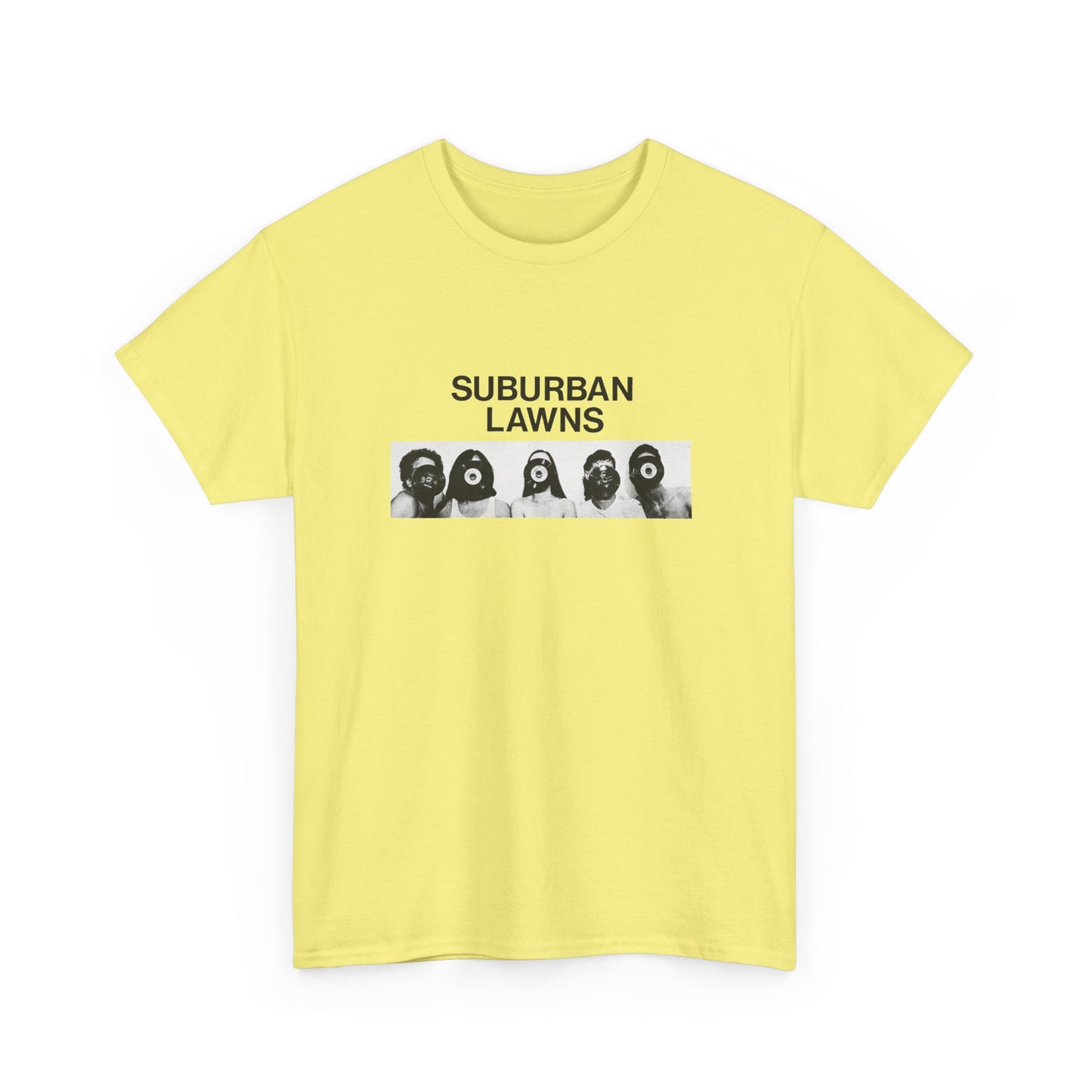 1970s california punk band suburban lawns photo tshirt