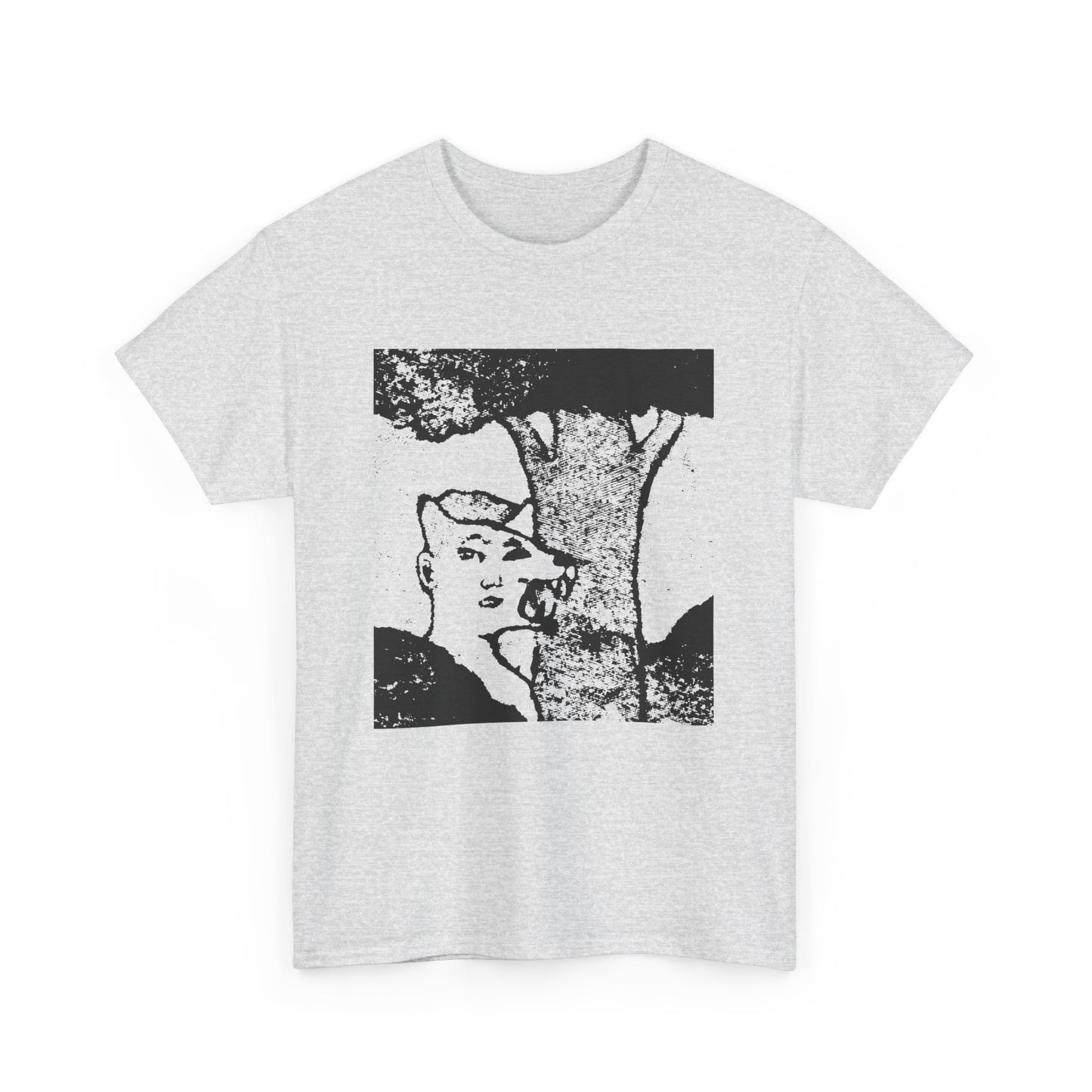 mid twentieth century the boy and the dog illusion artwork reproduction tshirt