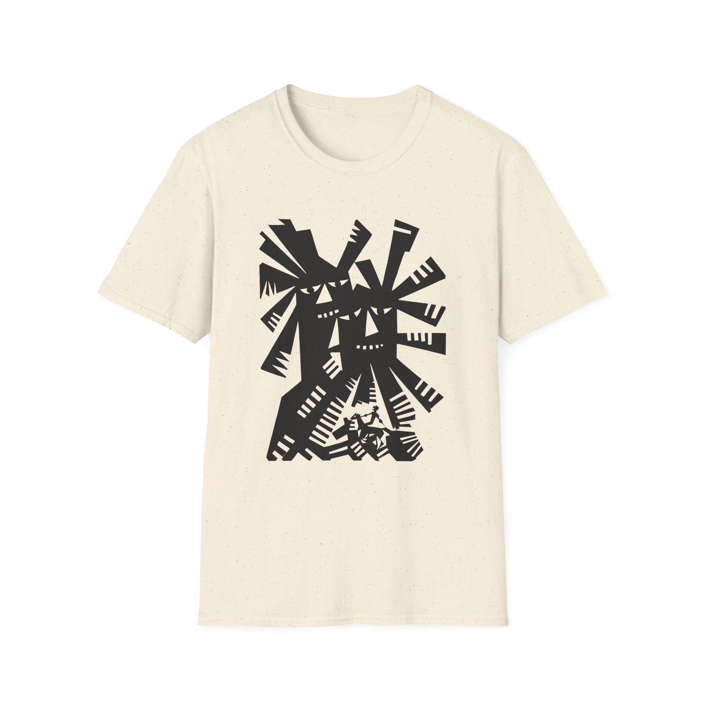 1966 don quixote windmill illustration by tadeusz michaluk tshirt