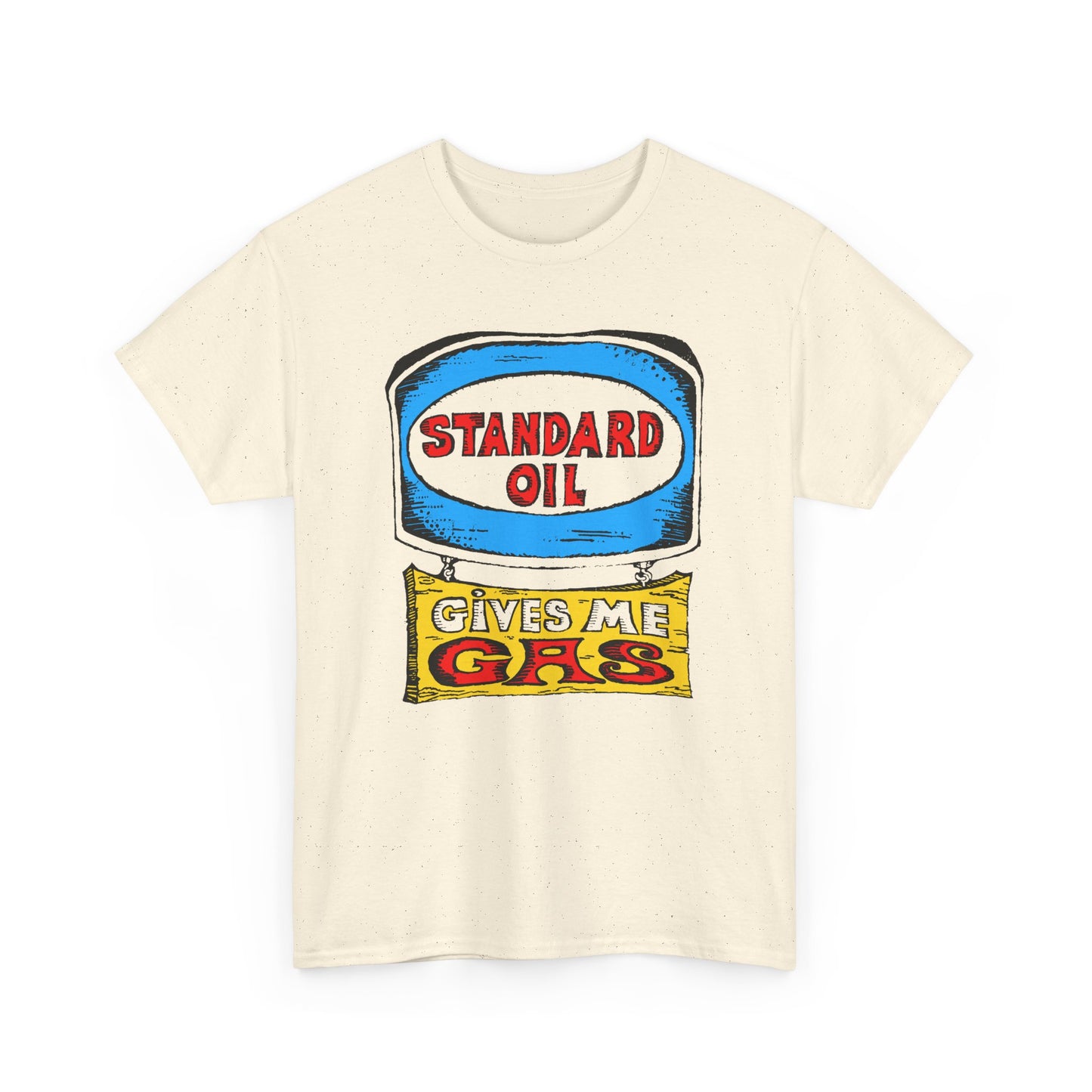 1970s standard oil gives me gas reproduction tshirt