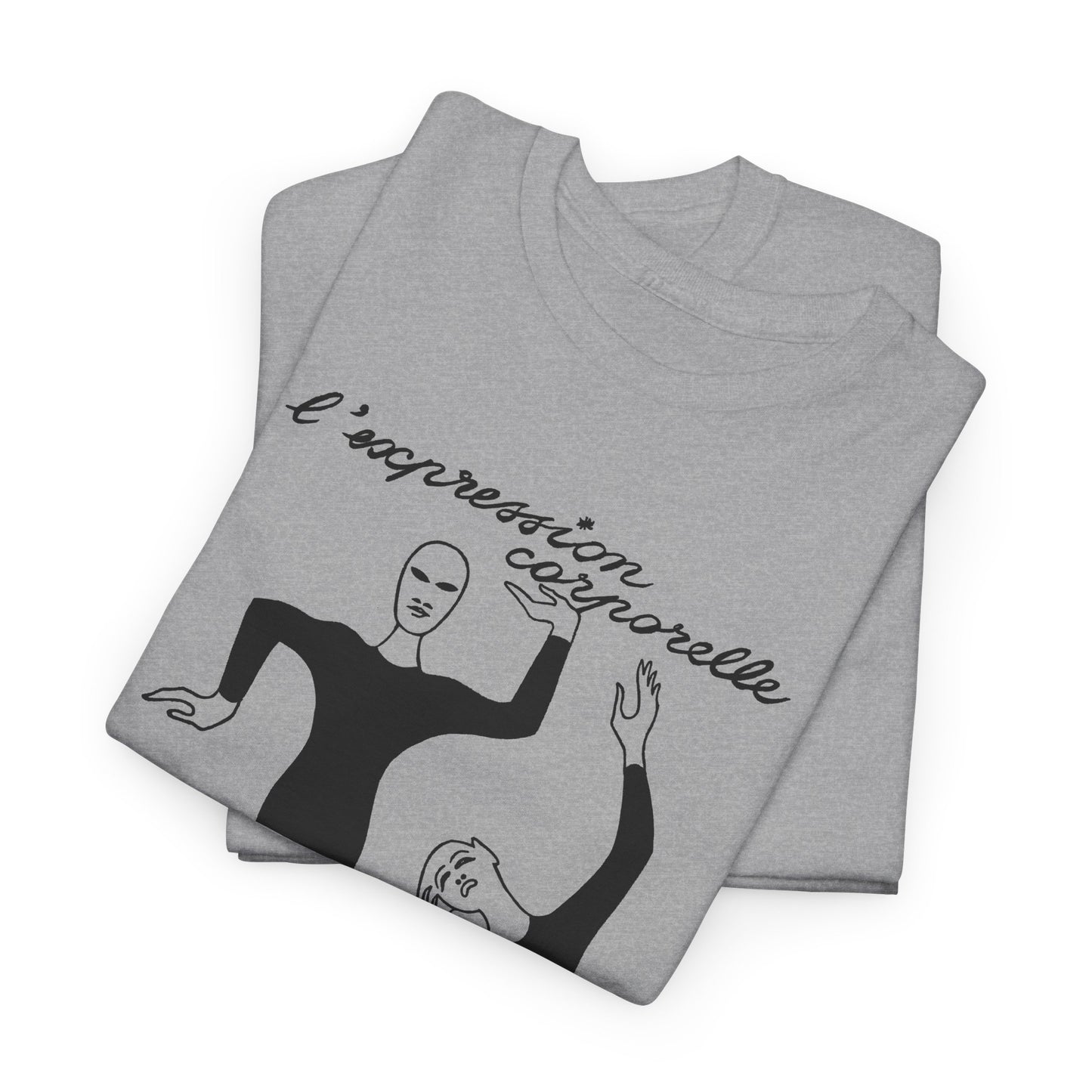 1968 french illustration of mimes from initiation au mime reproduction tshirt