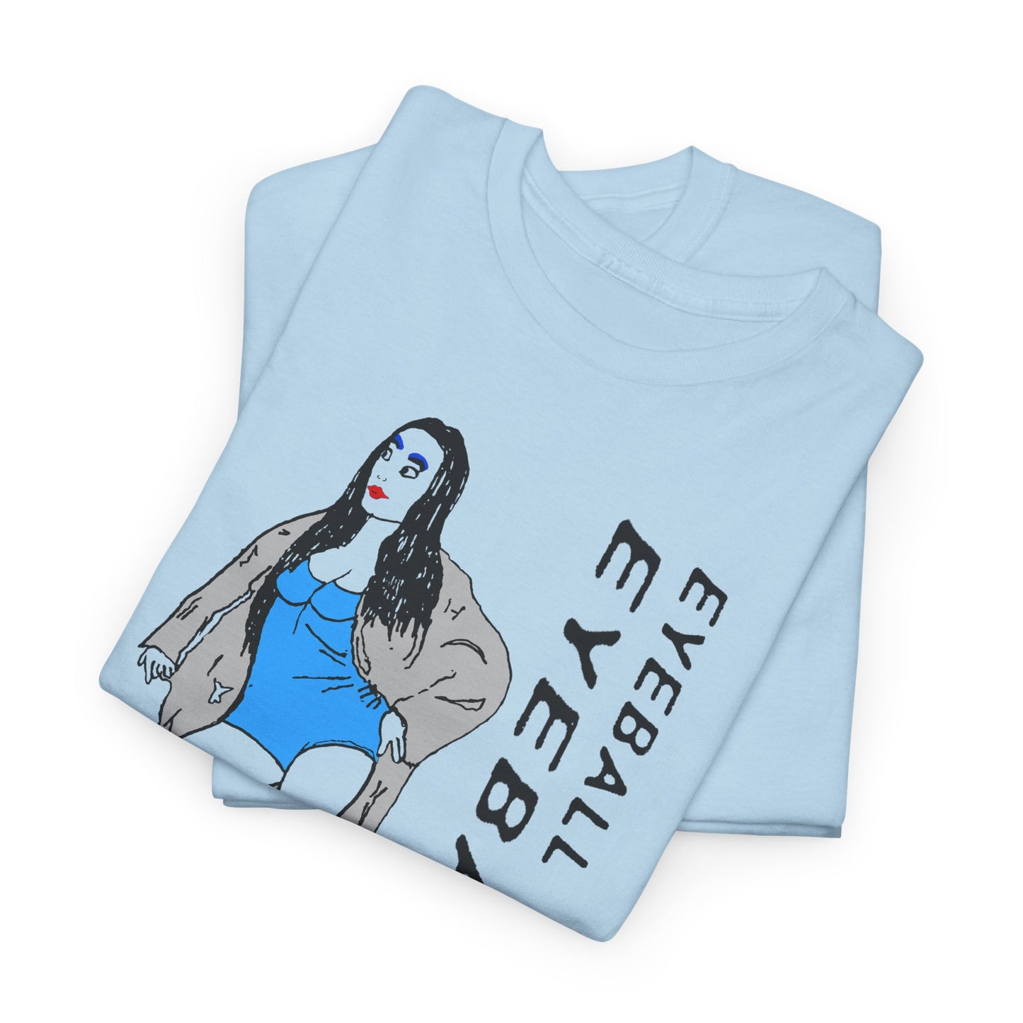 original drawing vintage qsl card inspired eyeballs weird tshirt