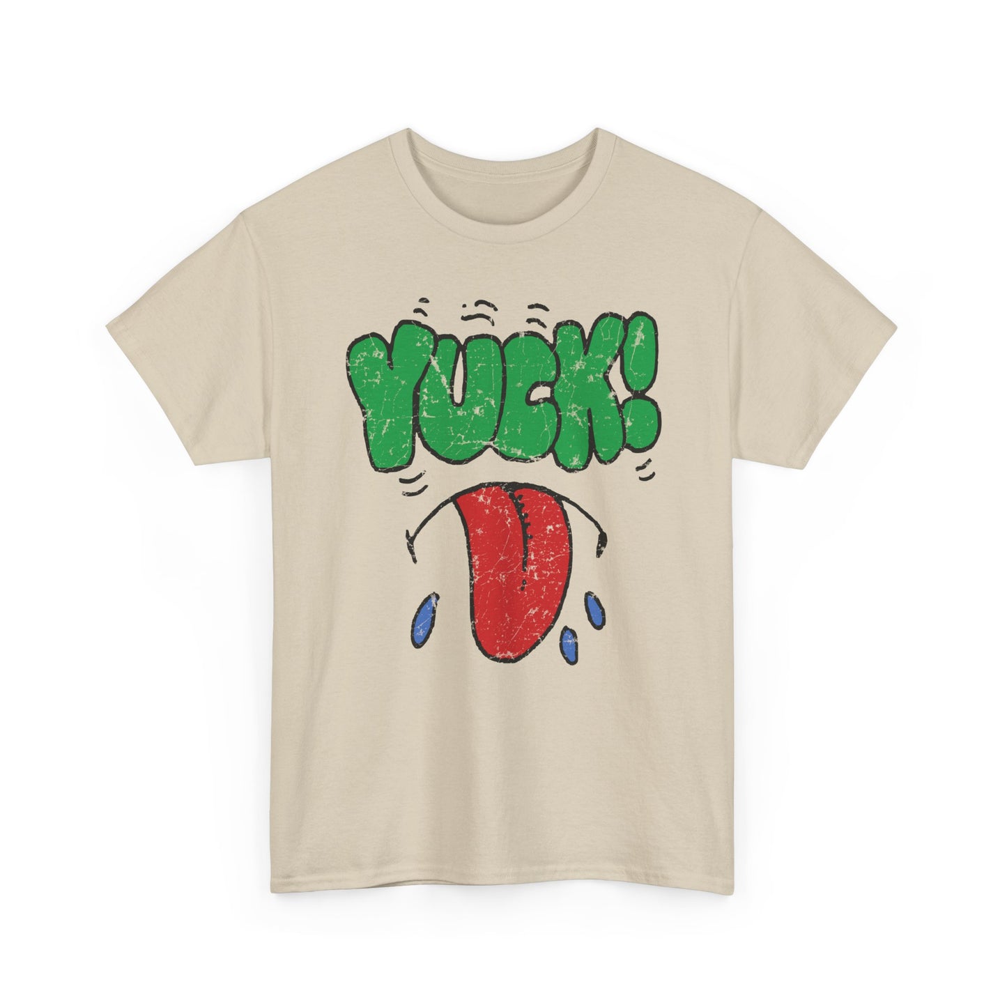 1980s vintage kelloggs cereal stamp yuck! distressed graphic reproduction tshirt