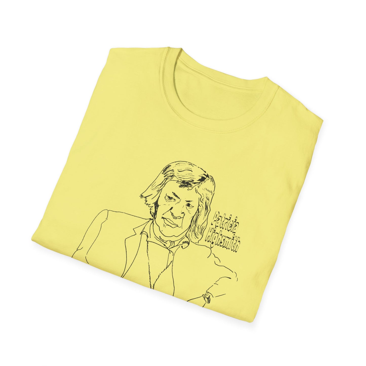 original drawing of patricia highsmith I find the public passion for justice quite boring and artificial tshirt