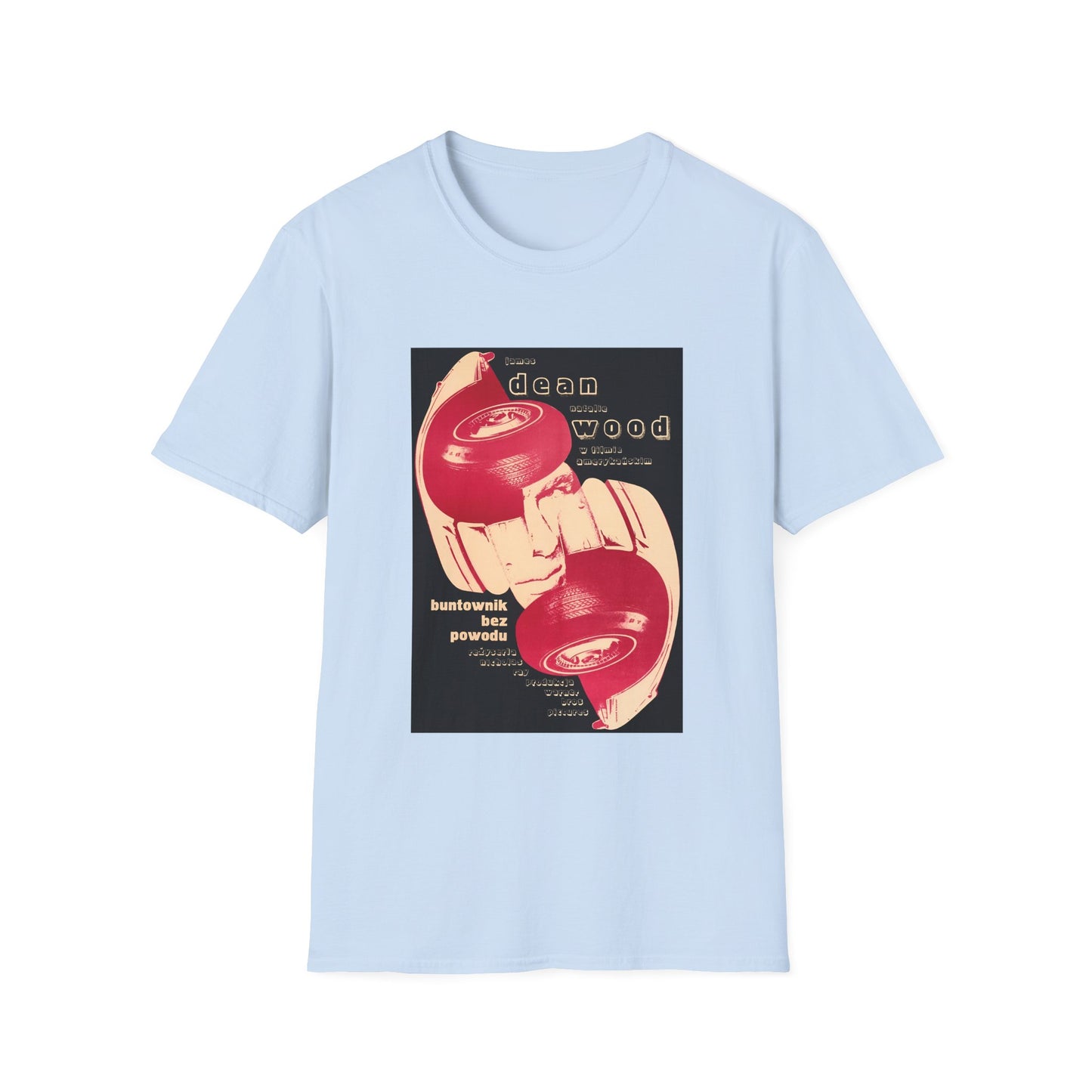 1970 polish movie poster for rebel without a cause 1955 with james dean tshirt