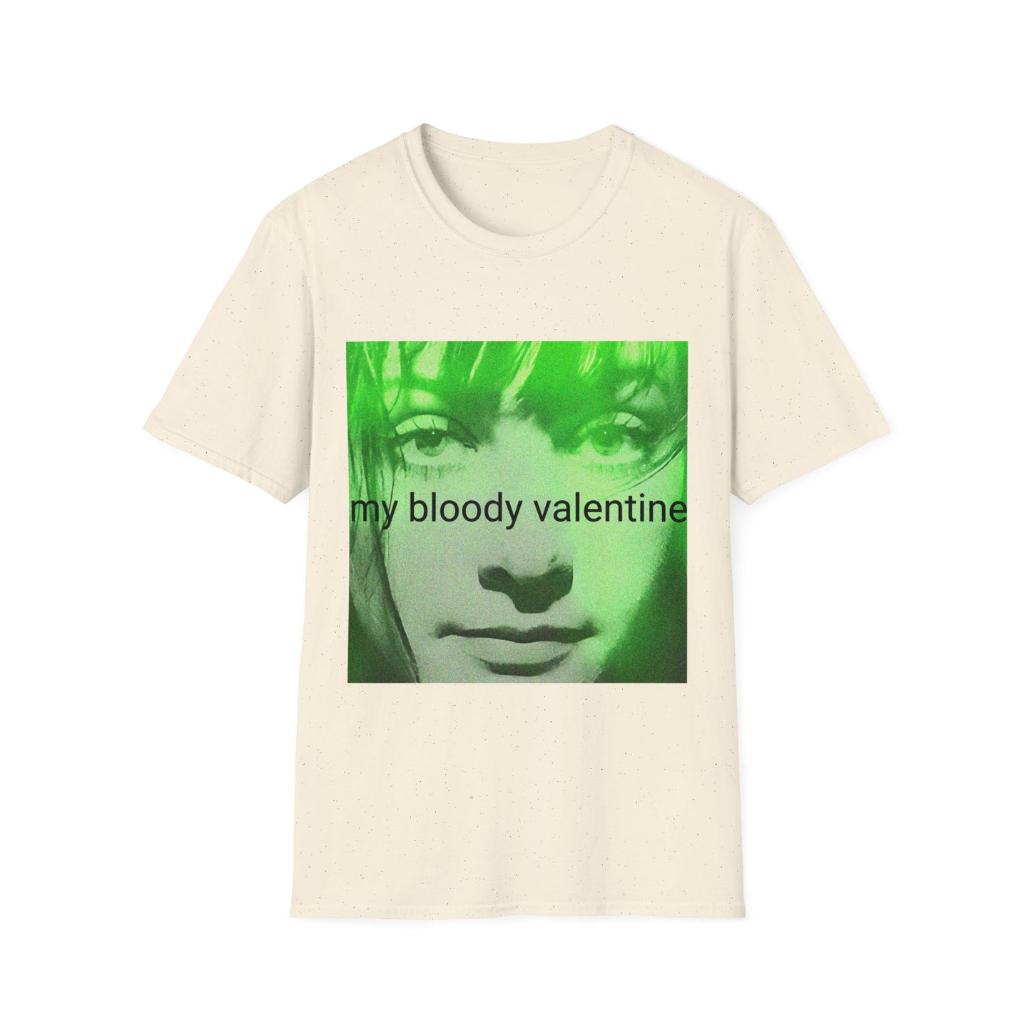 my bloody valentine belinda butcher close up in green tshirt