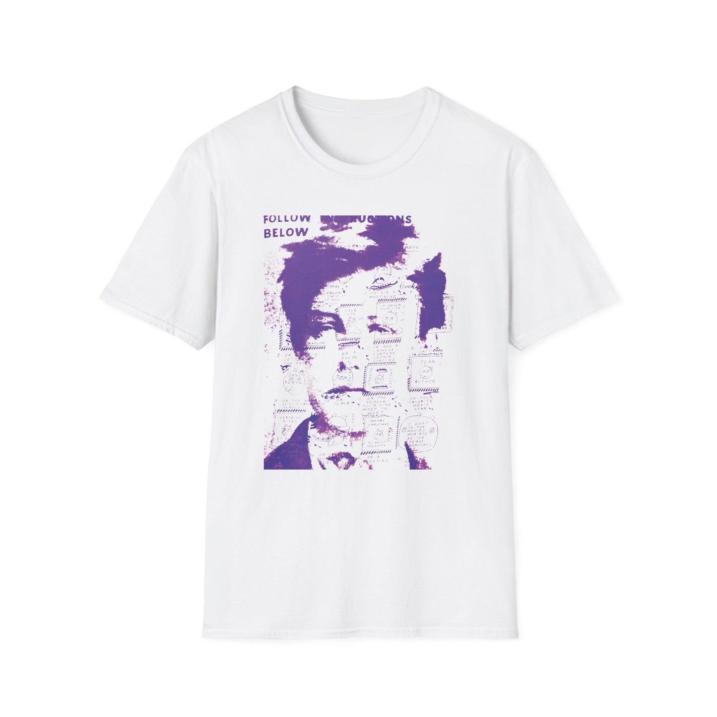 ray johnson arthur rimbaud art in purple tshirt