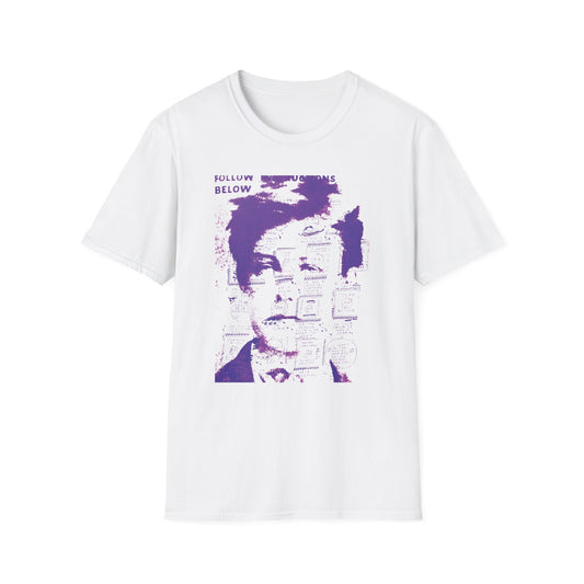 ray johnson arthur rimbaud art in purple tshirt