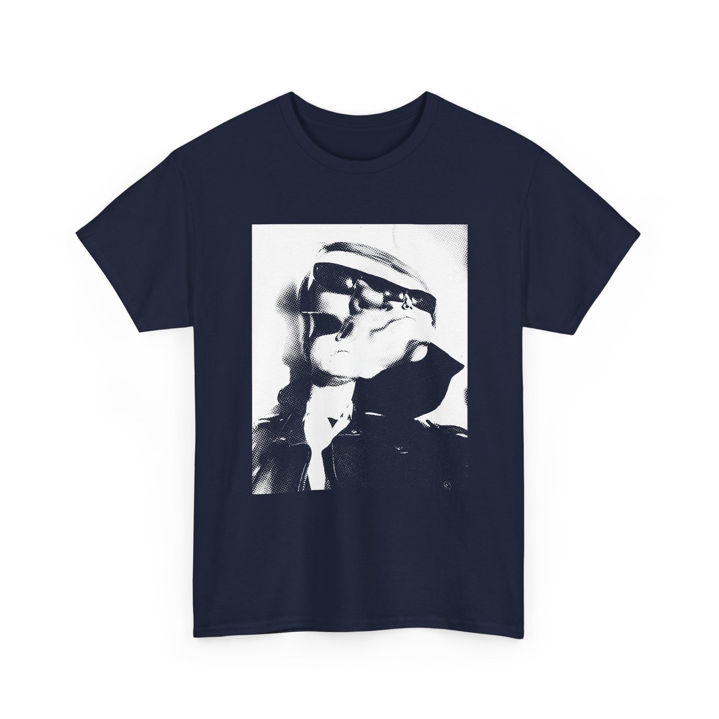 1965 weegee distortion photo of andy warhol reproduction edit dark tshirt