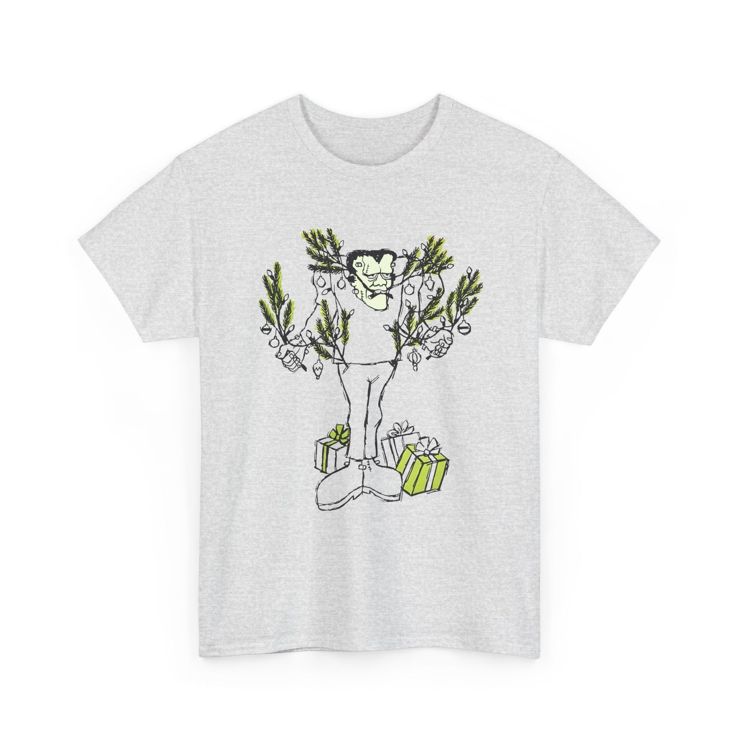 1974 monster holidays by norman bridwell frankenstein monster christmas tree disguise tshirt