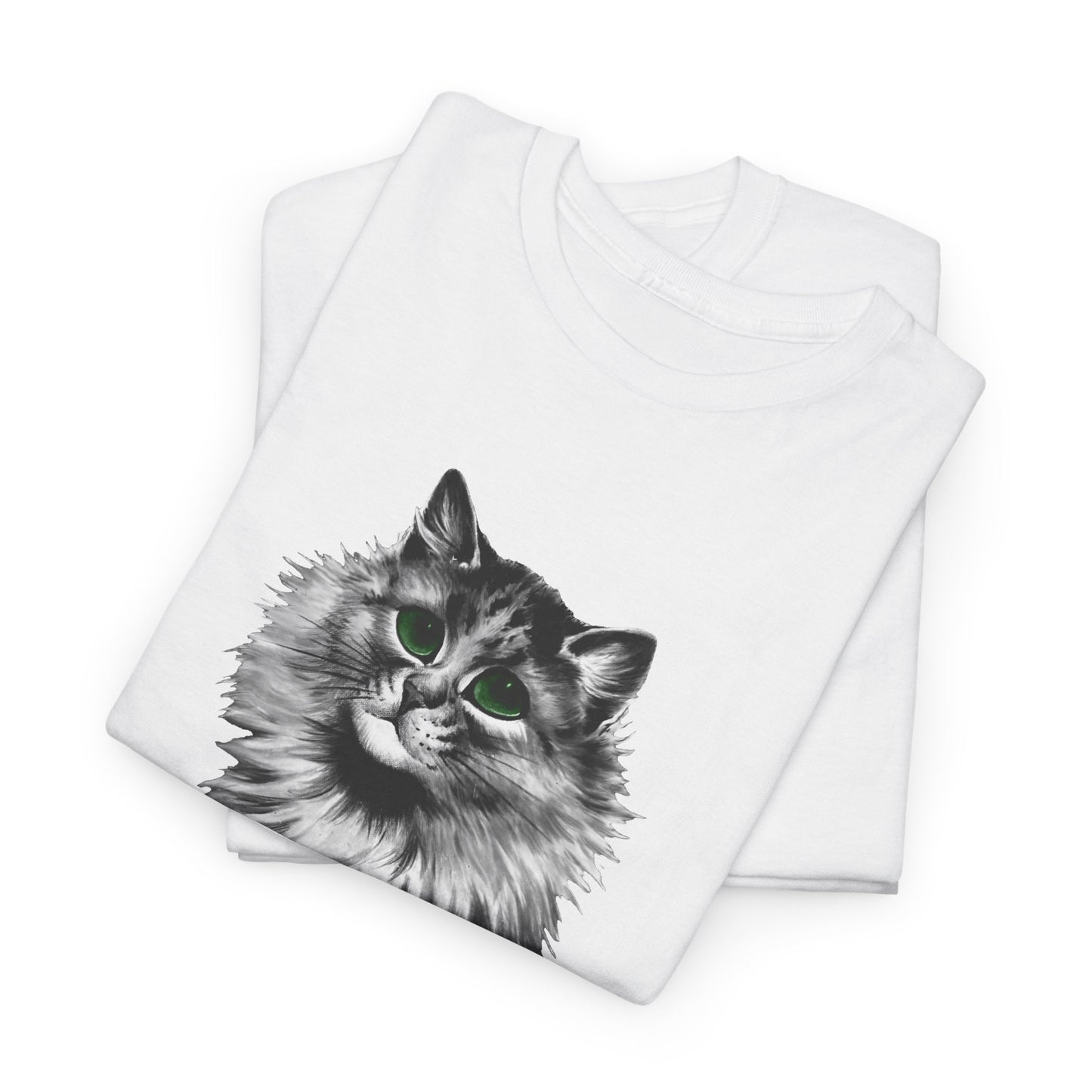 louis wain anthropomorphised cat painting green eyes