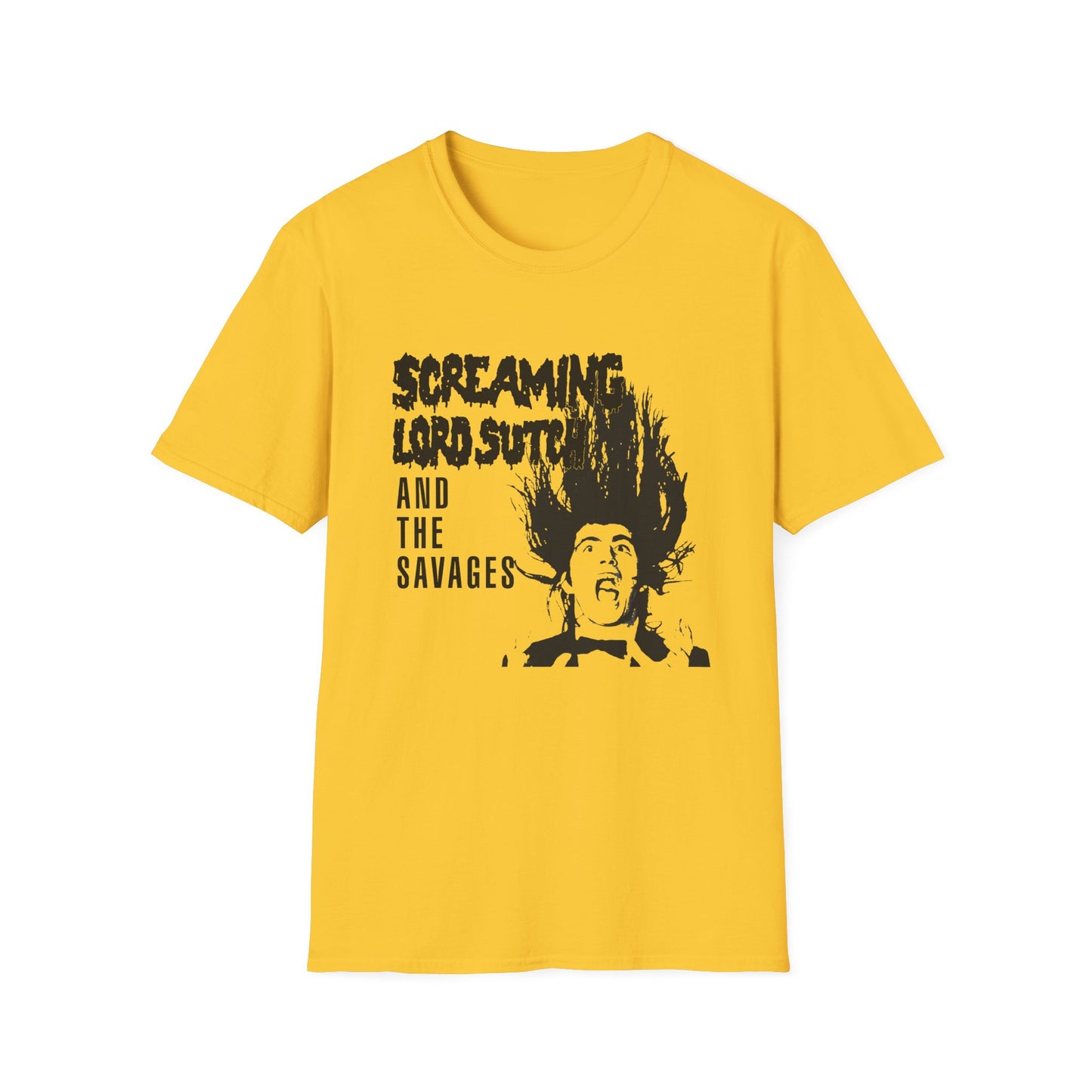 screaming lord sutch and the savages custom rock and roll tshirt