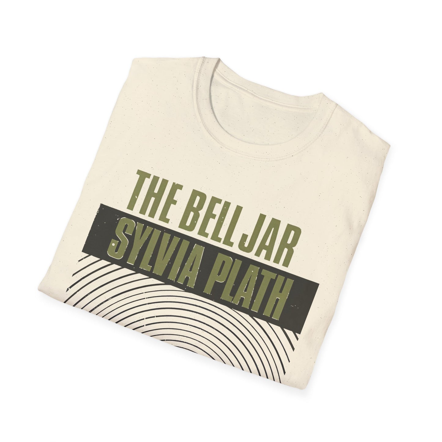 1963 book by sylvia plath "the bell jar" book cover tshirt