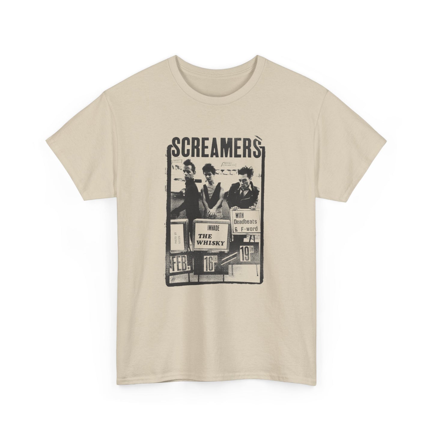 screamers, deadbeats, f-word show at the whiskey-a-go-go in west hollywood february 1978 show poster tshirt