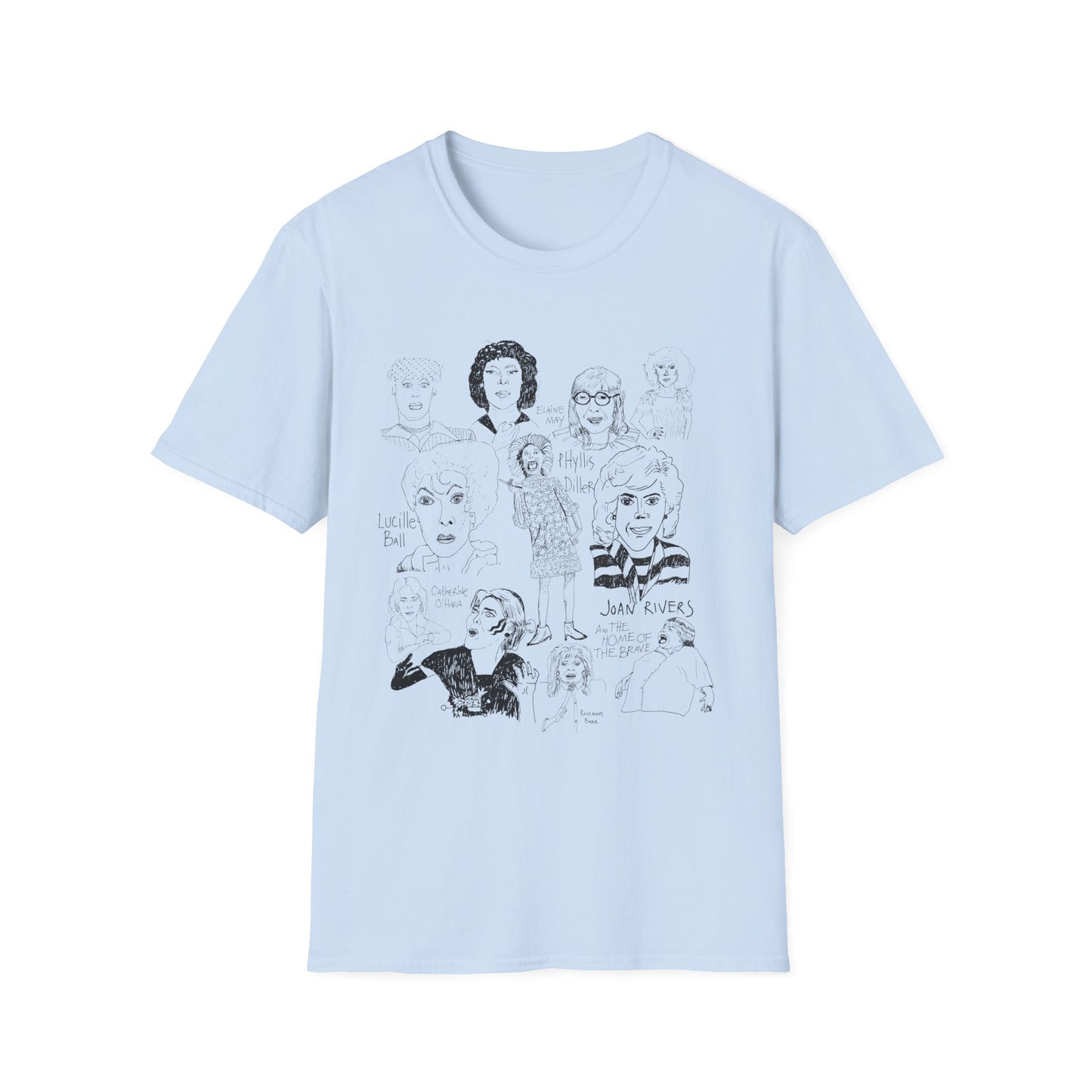 original drawing women of comedy collage tshirt