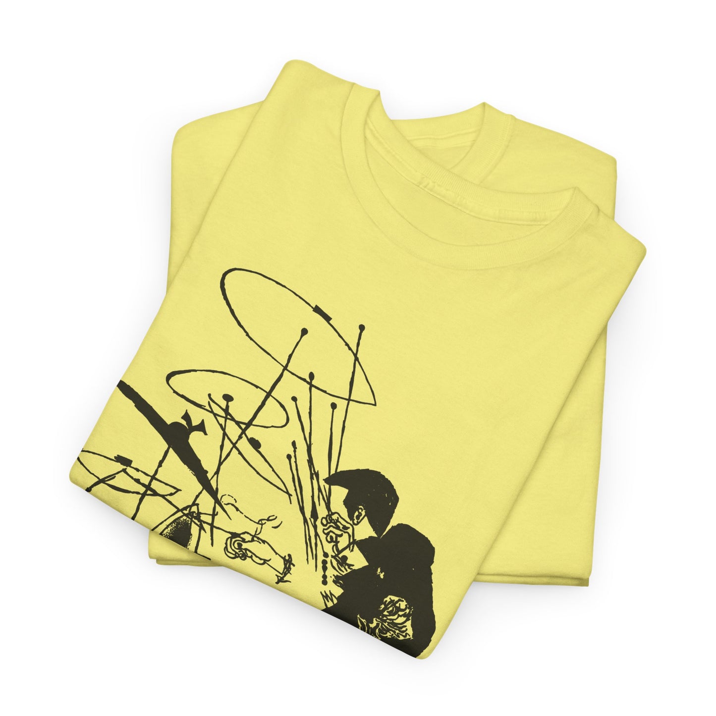 vintage illustration of the drummer buddy rich reproduction tshirt