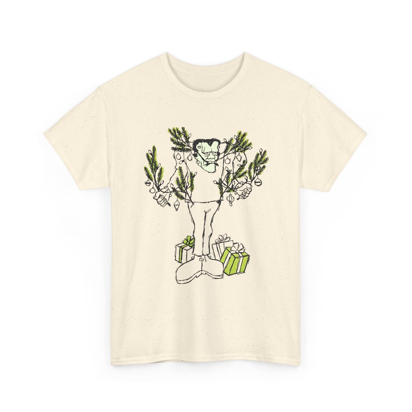 1974 monster holidays by norman bridwell frankenstein monster christmas tree disguise tshirt