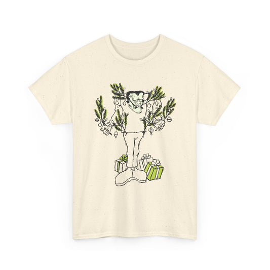 1974 monster holidays by norman bridwell frankenstein monster christmas tree disguise tshirt