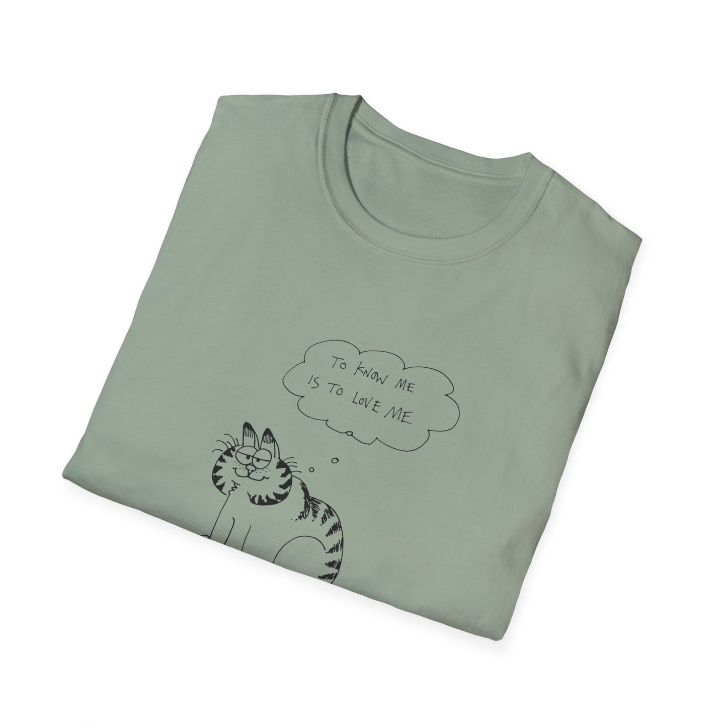 original drawing garfield fan art to know me is to love me tshirt